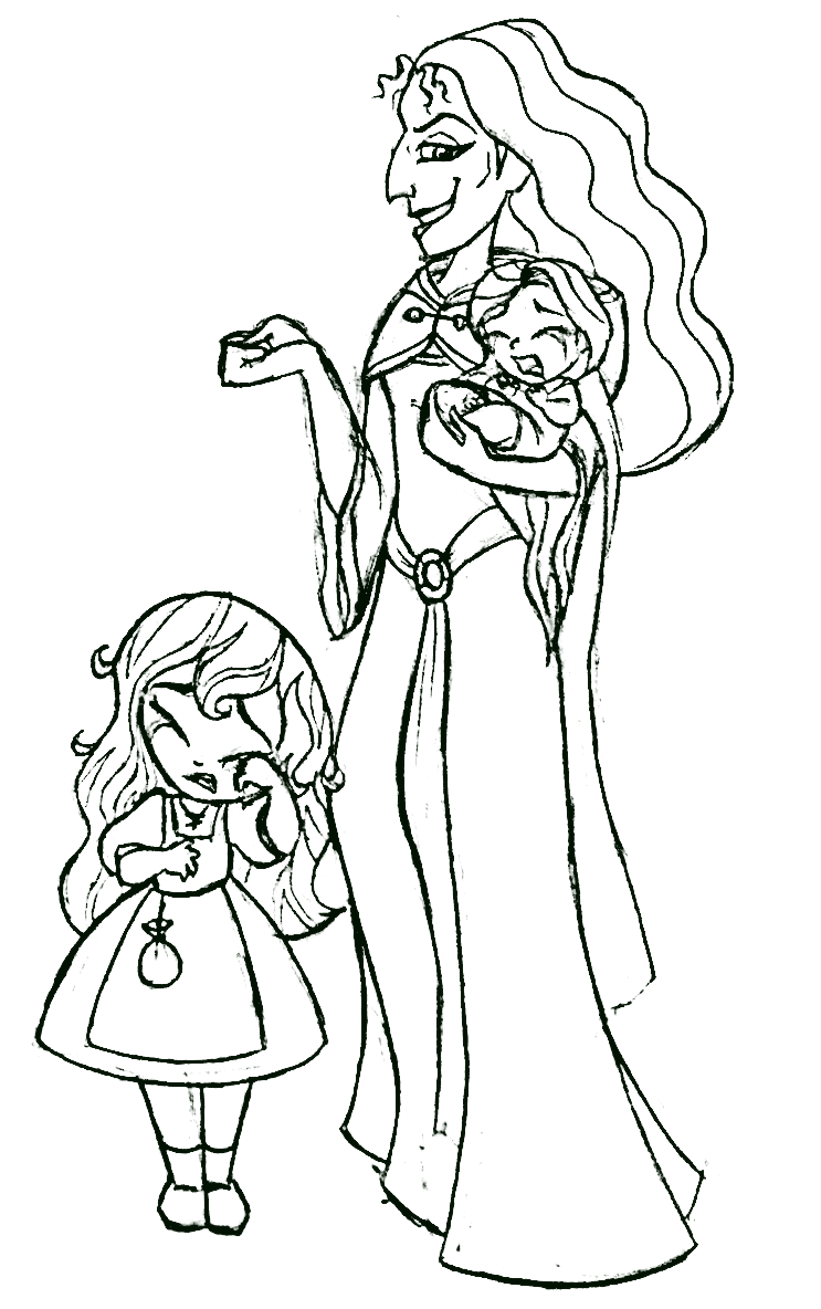 Free Mother Gothel Coloring Pages Coloring Cool