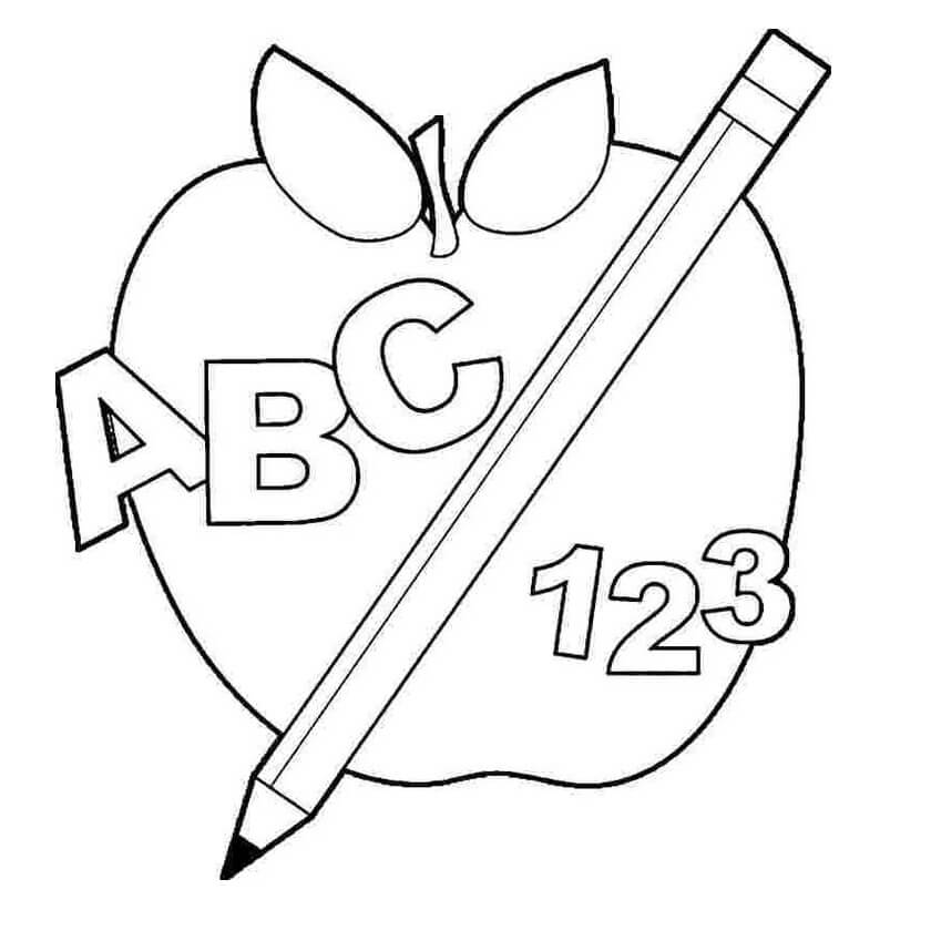 123 and ABC Coloring Page