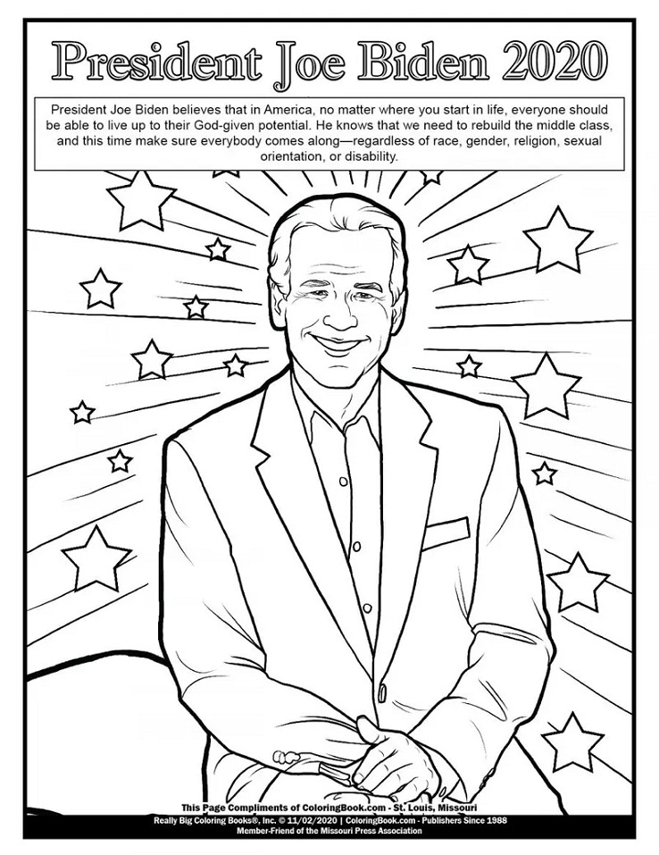 20020 Joe Biden Coloring Page