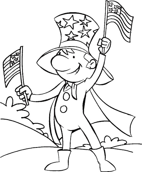 4th of Julys Printables Coloring Page