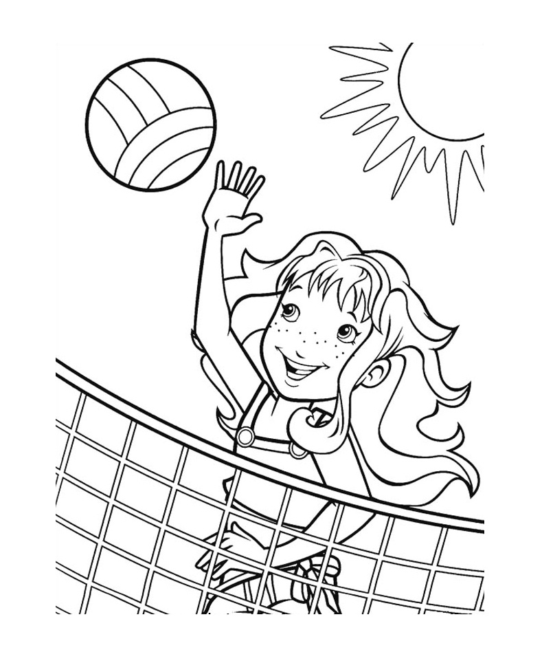 Volleyball Coloring Page