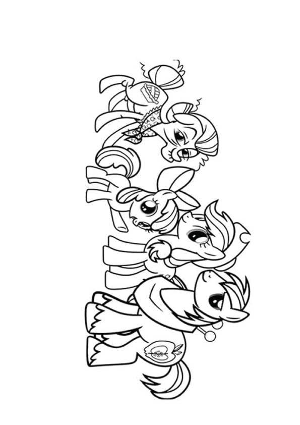 A Apple Acre Family My Little Pony Coloring Page
