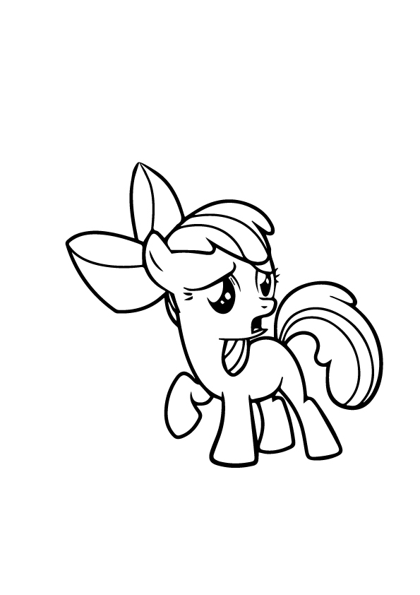 A Apple Bloom My Little Pony Coloring Page