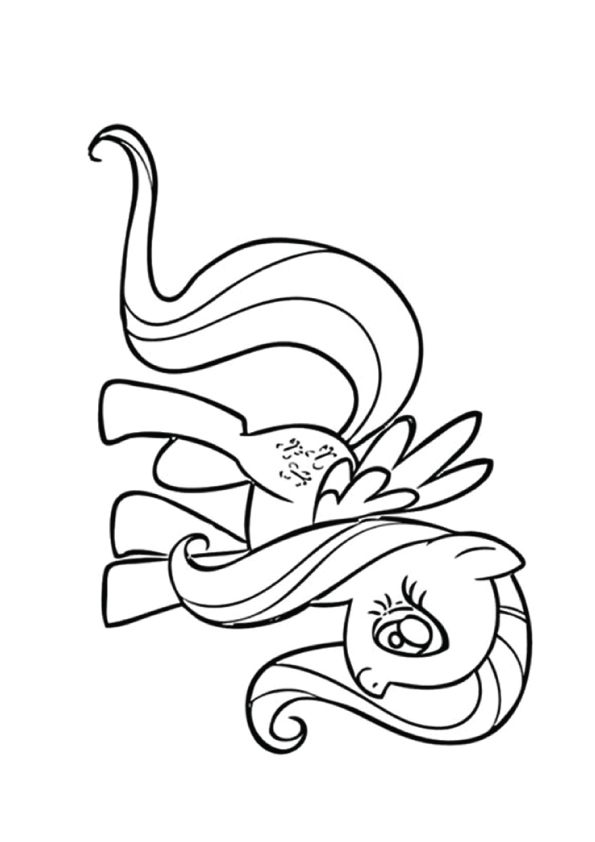 A Fluttershy My Little Pony Coloring Page