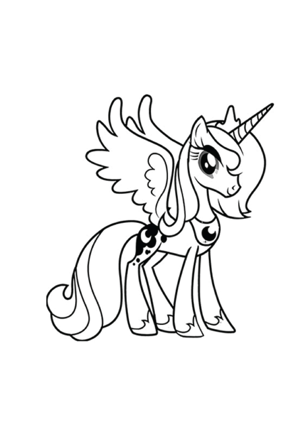 A Princess Luna My Little Pony Coloring Page