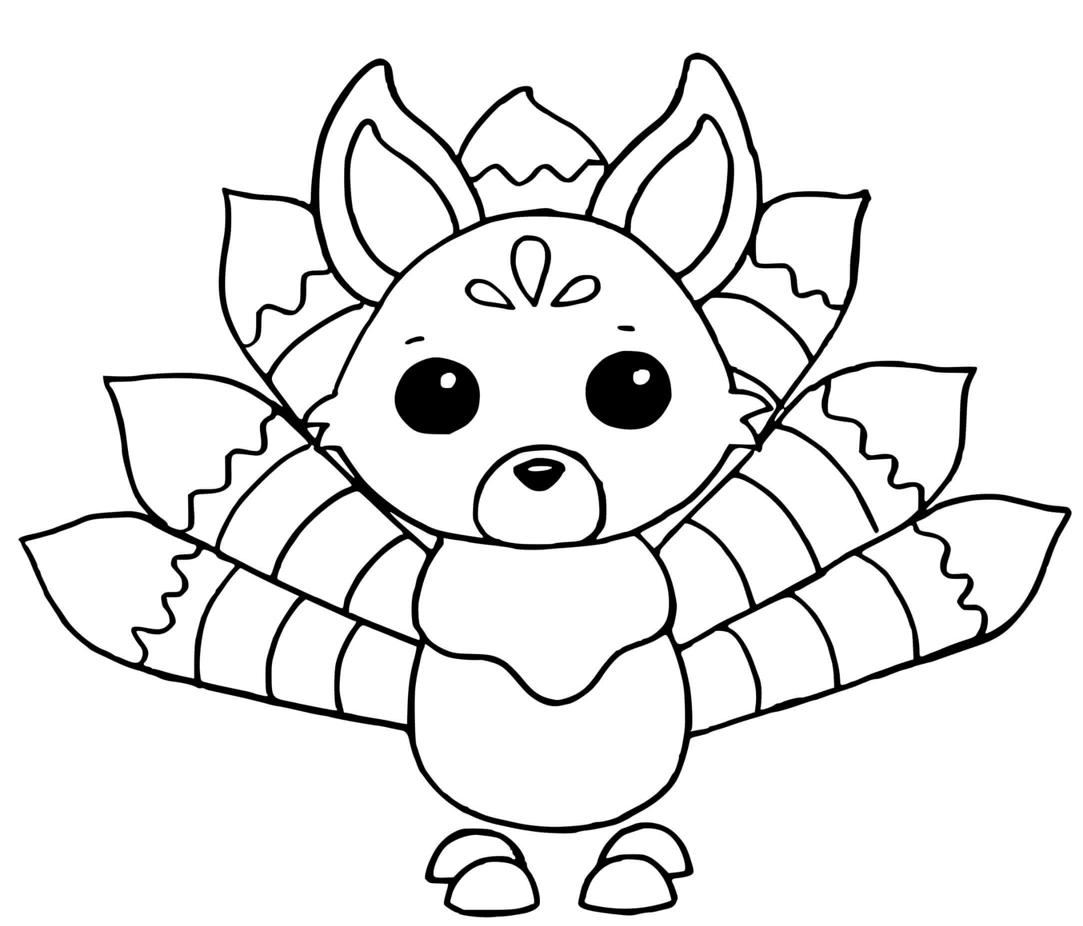 Adopt Me Kitsune Coloring Pages   Coloring Cool
