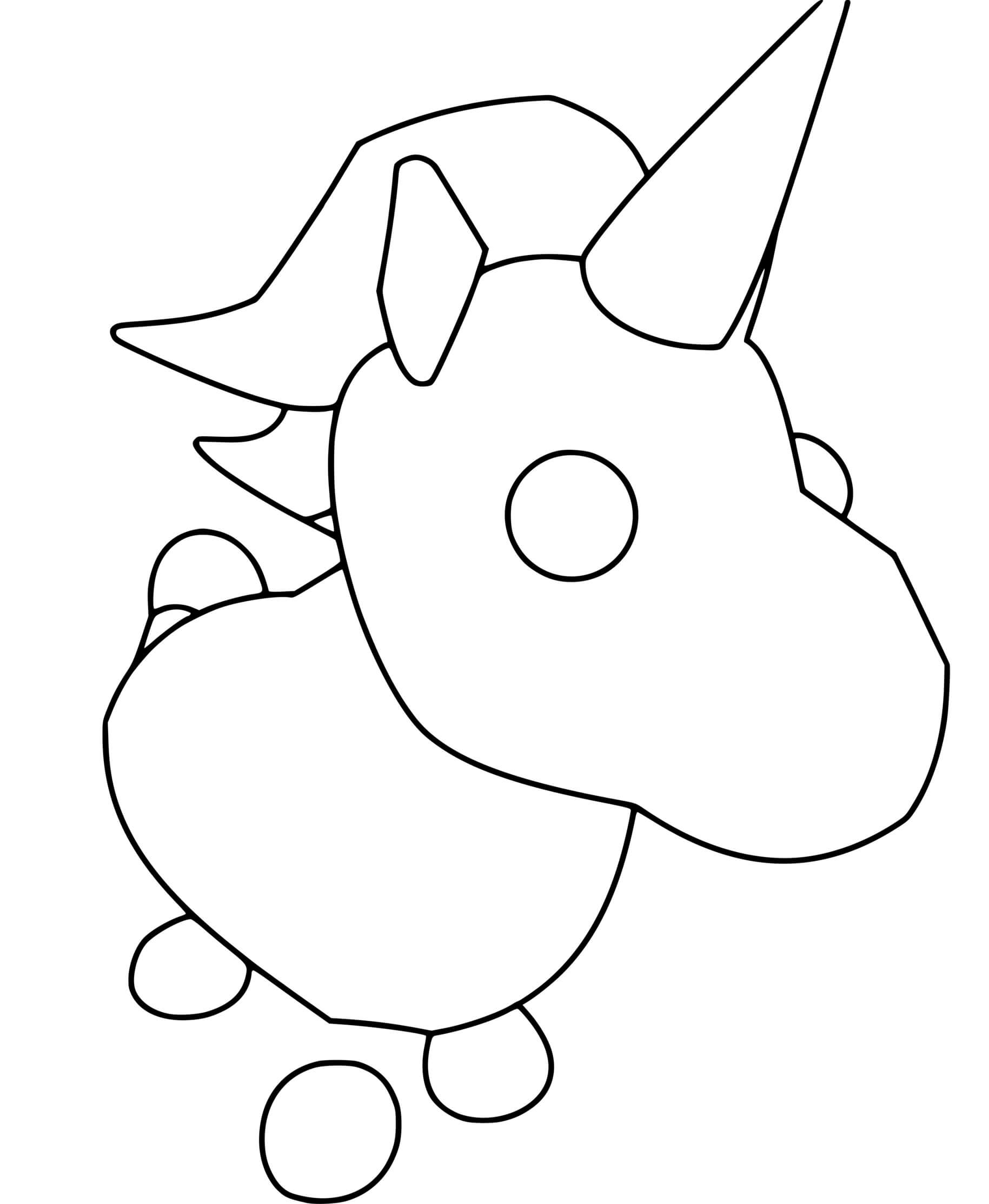 Adopt Me Unicorn Coloring Pages   Coloring Cool