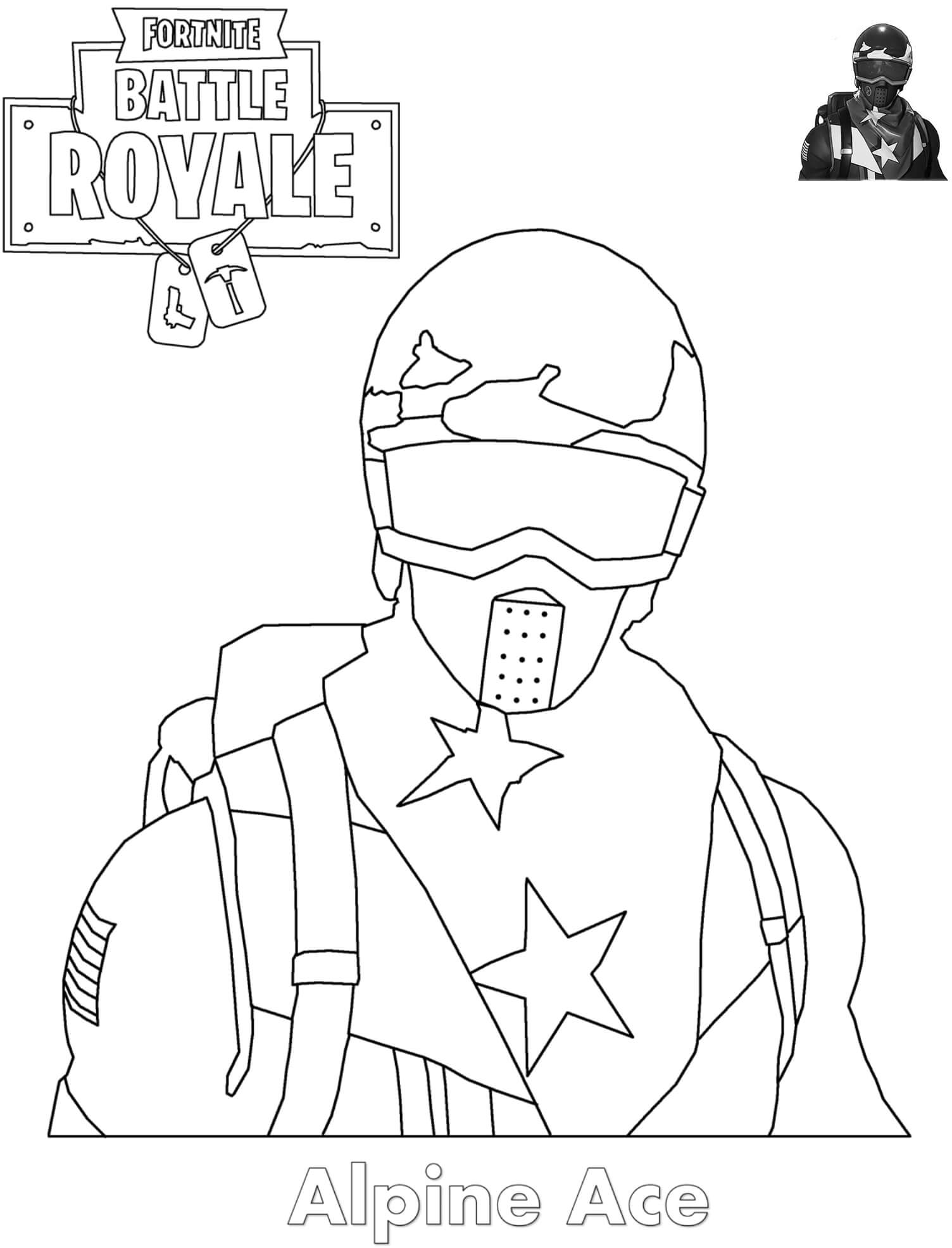 Alpine Ace Skin Fortnite Coloring Page