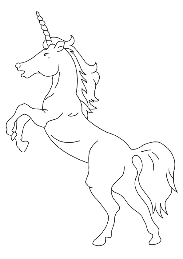 American Unicorn Unicorn Coloring Page