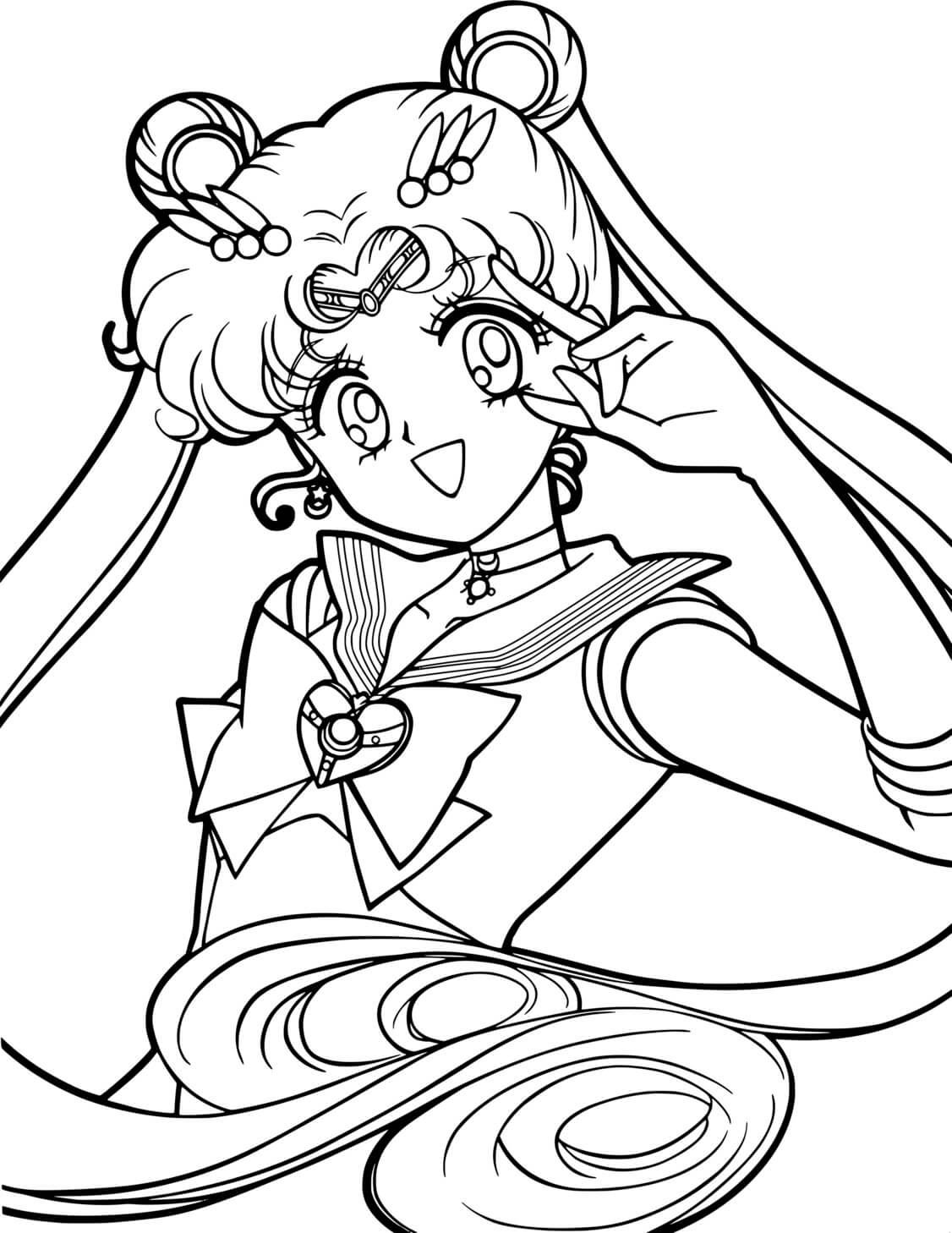 Anime Sailor Moon Manga Coloring Pages   Coloring Cool