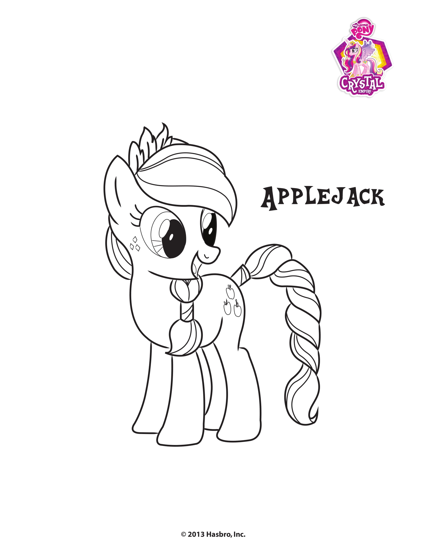 Applejack Crystal Empire My Little Pony Coloring Page