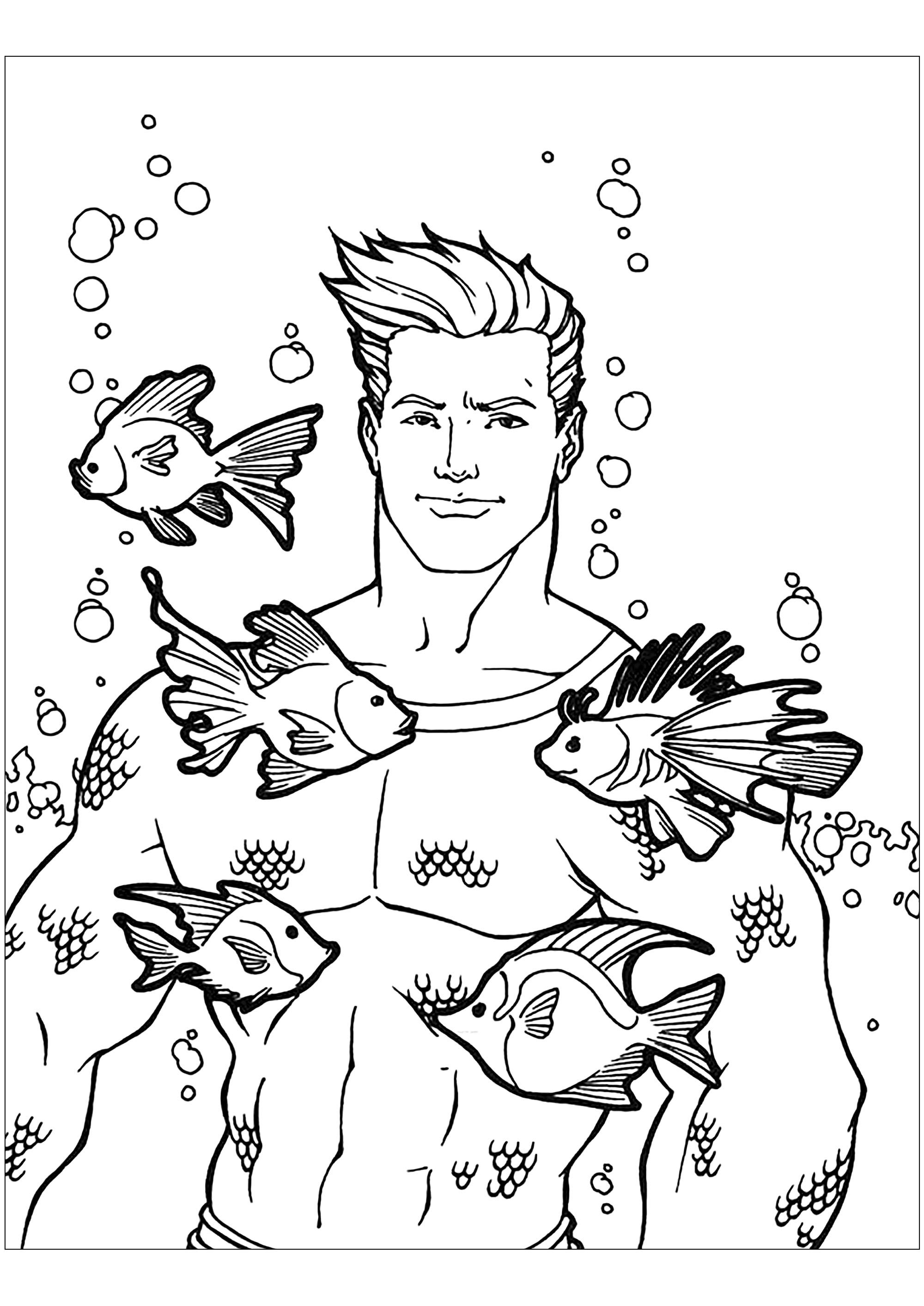Aquaman With Fishes