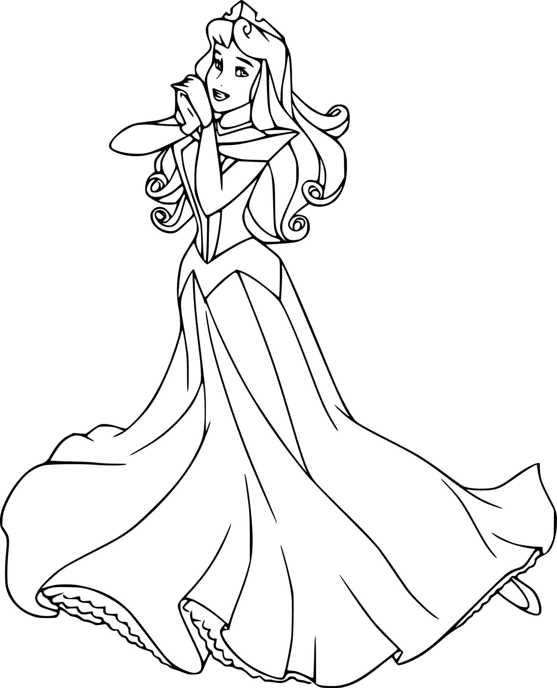 Aurora Running Disney Princess Coloring Pages   Coloring Cool