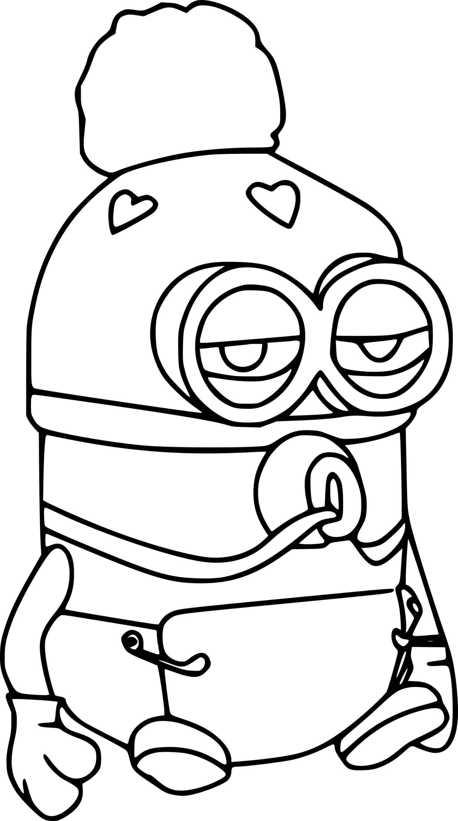 Baby Robot Minion Coloring Page