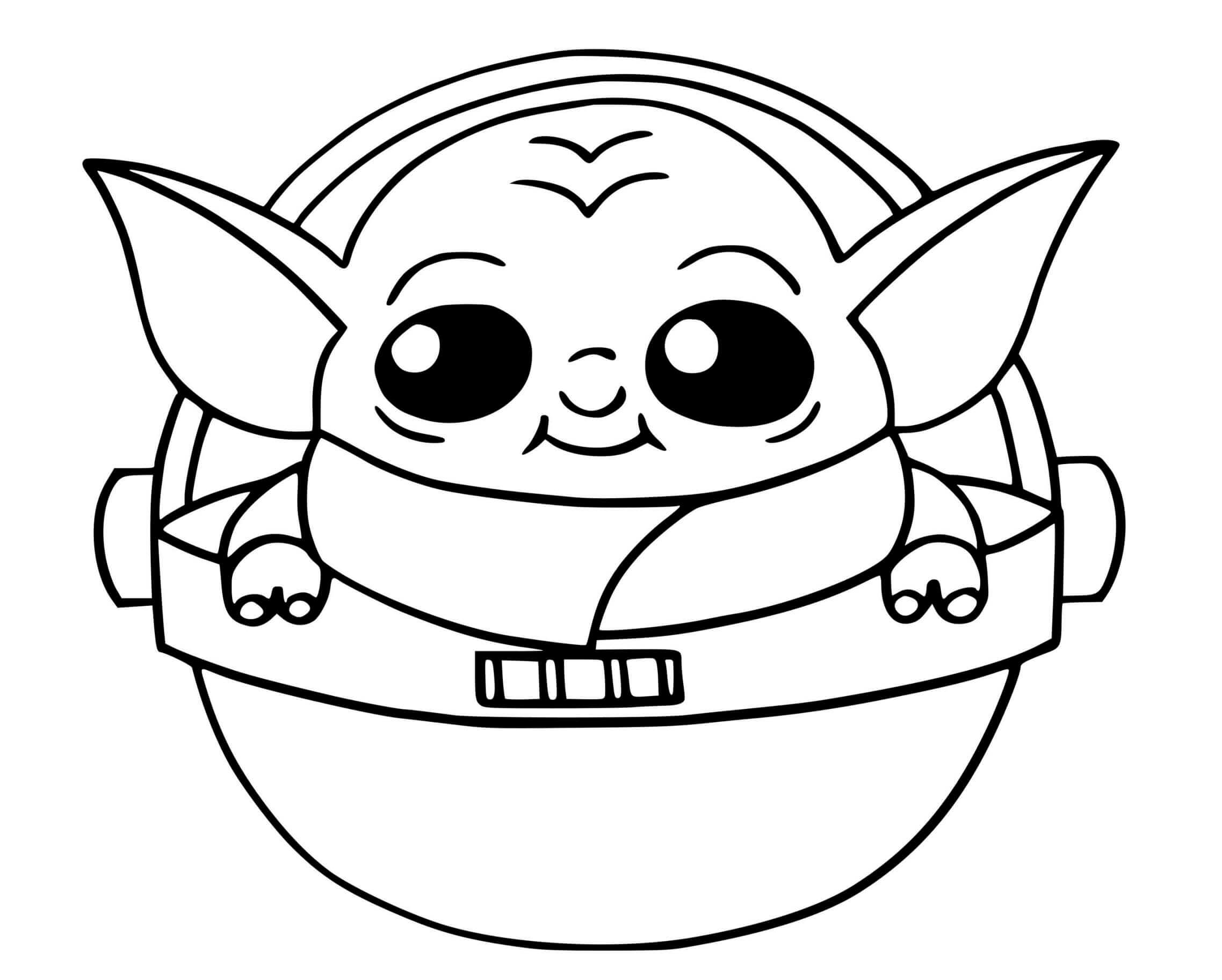 Baby Yoda From The Mandalorian Fortnite Season 5 Coloring Page