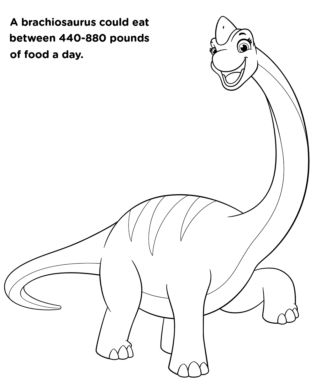 Big Brachiosaurus From PAW Patrol Coloring Page