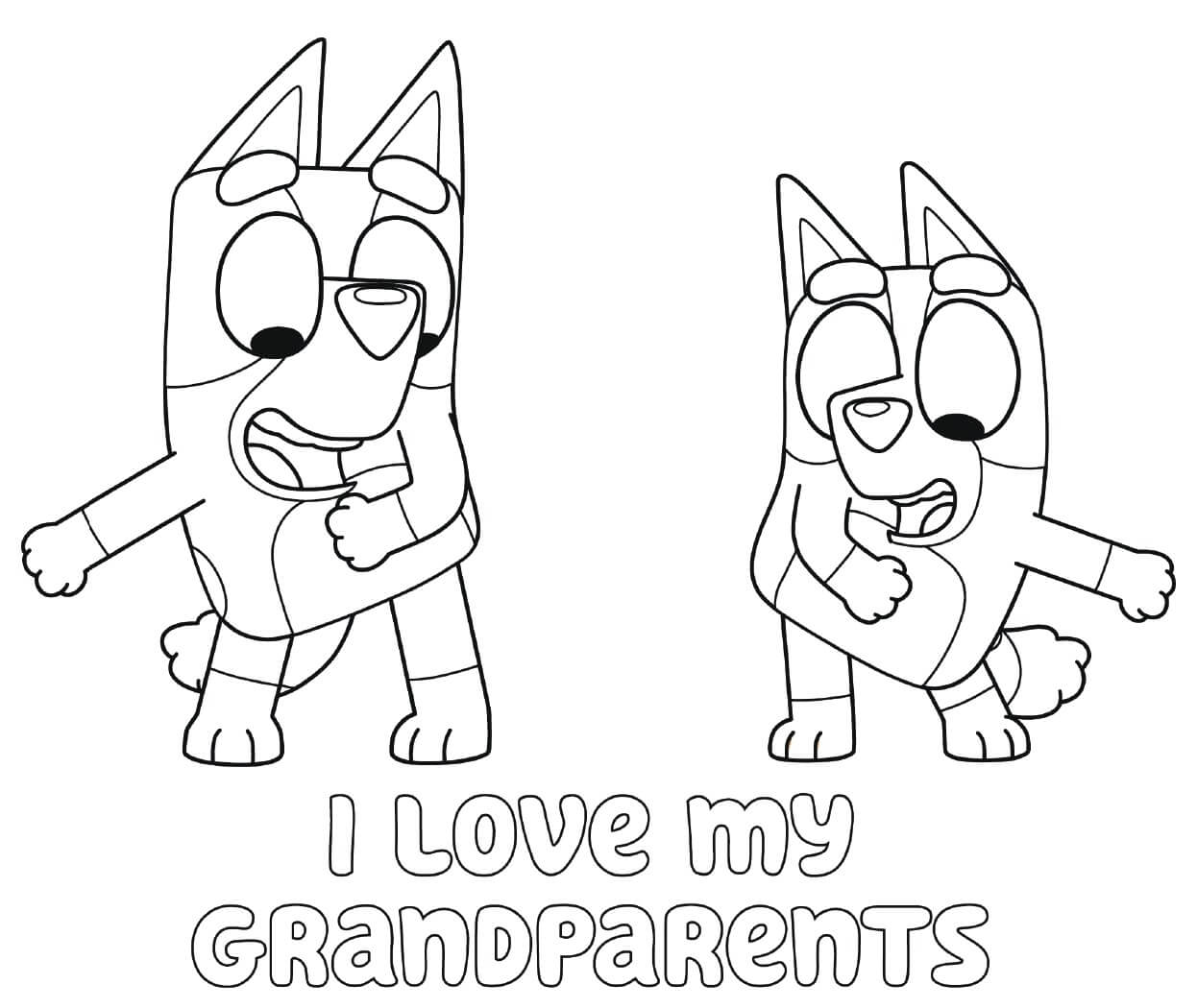 Bluey And Bingo I Love My Grandparents