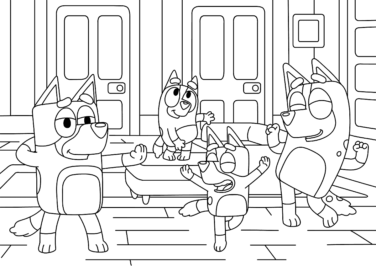 Bluey Coloring Pages   Coloring Cool
