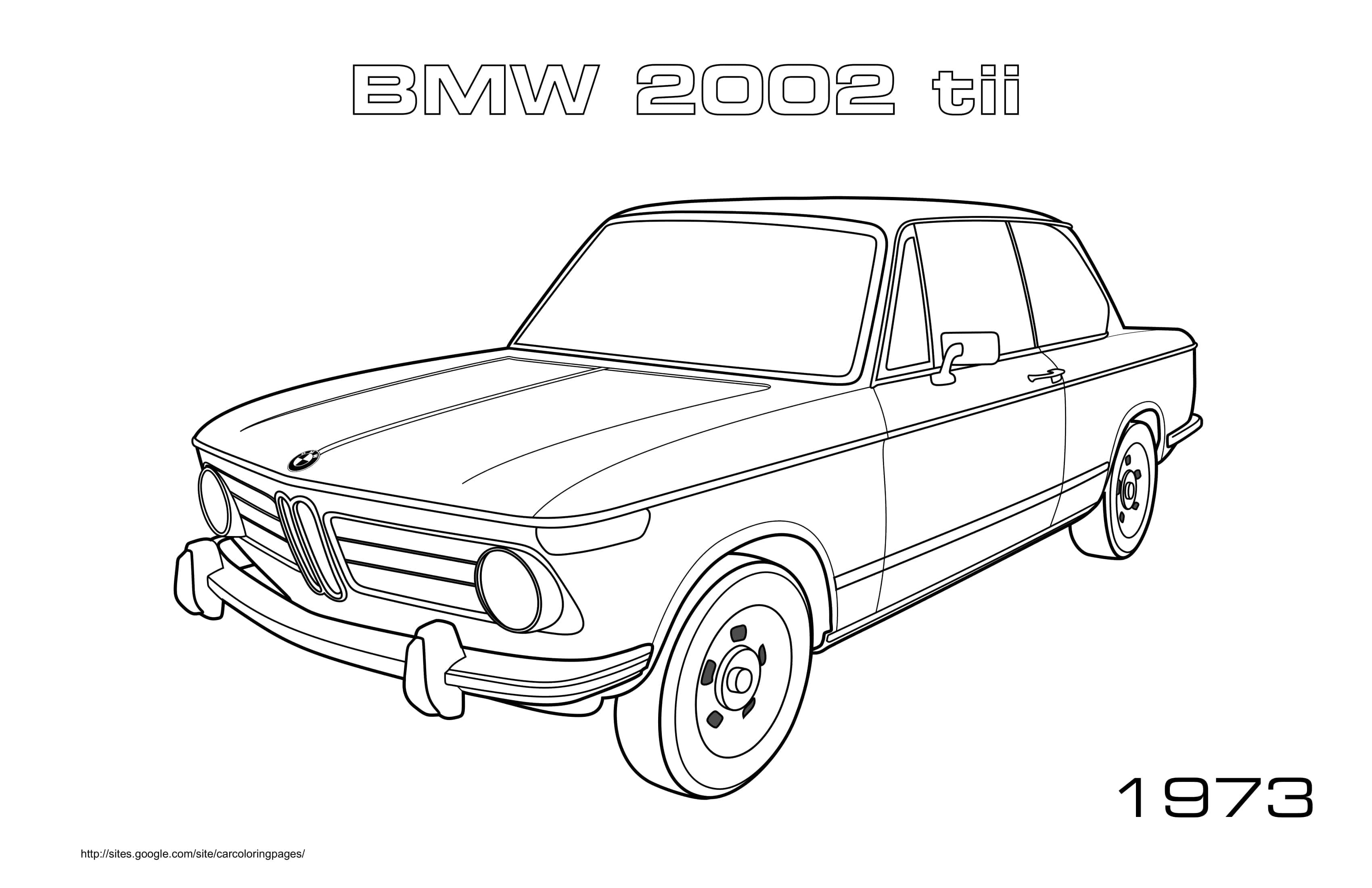 Bmw 2002 Tii 1973 Coloring Page