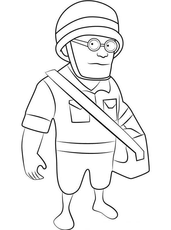 Boom Beach Medic Coloring Page
