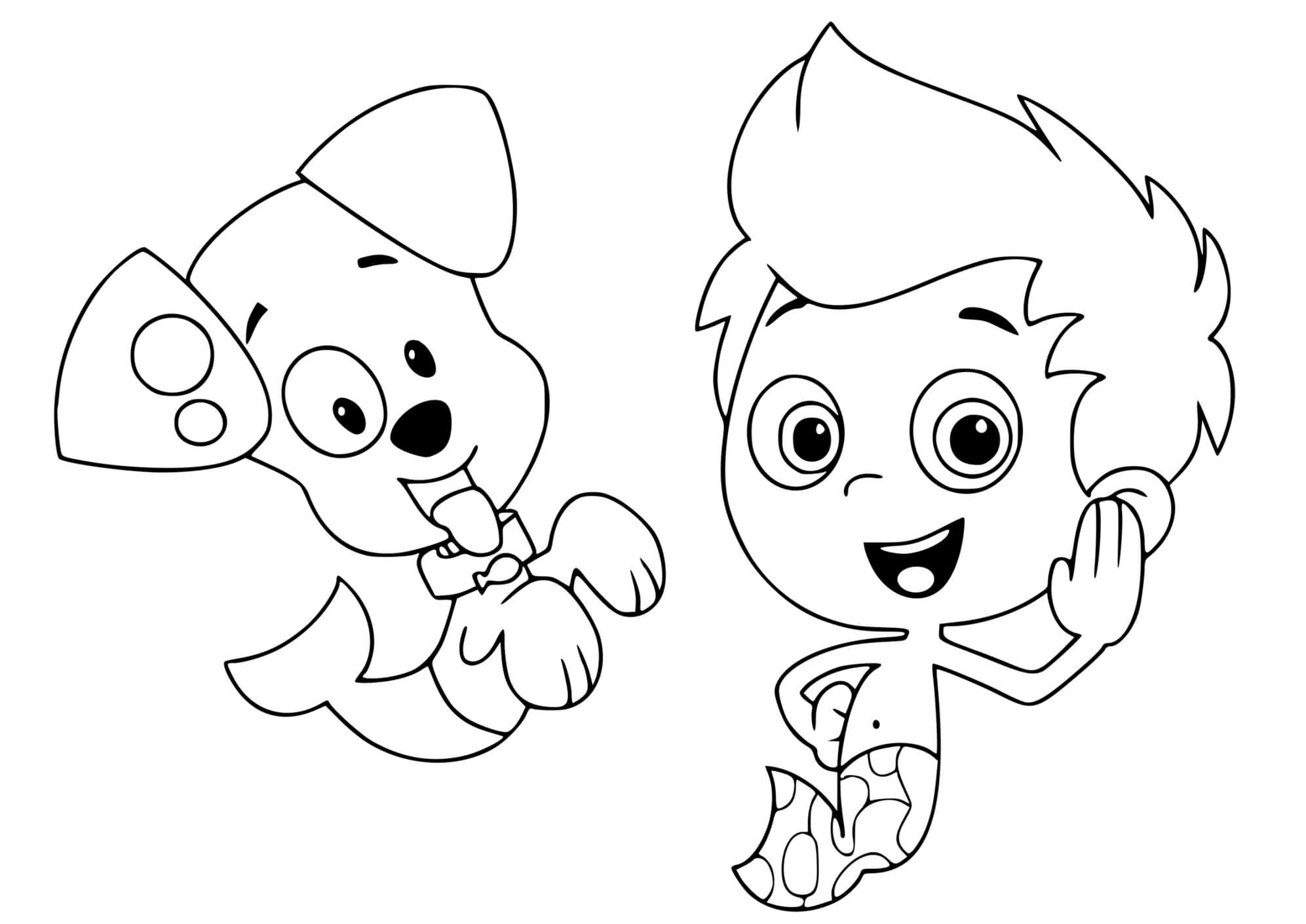 Bubble Guppies Nick Jr Coloring Page