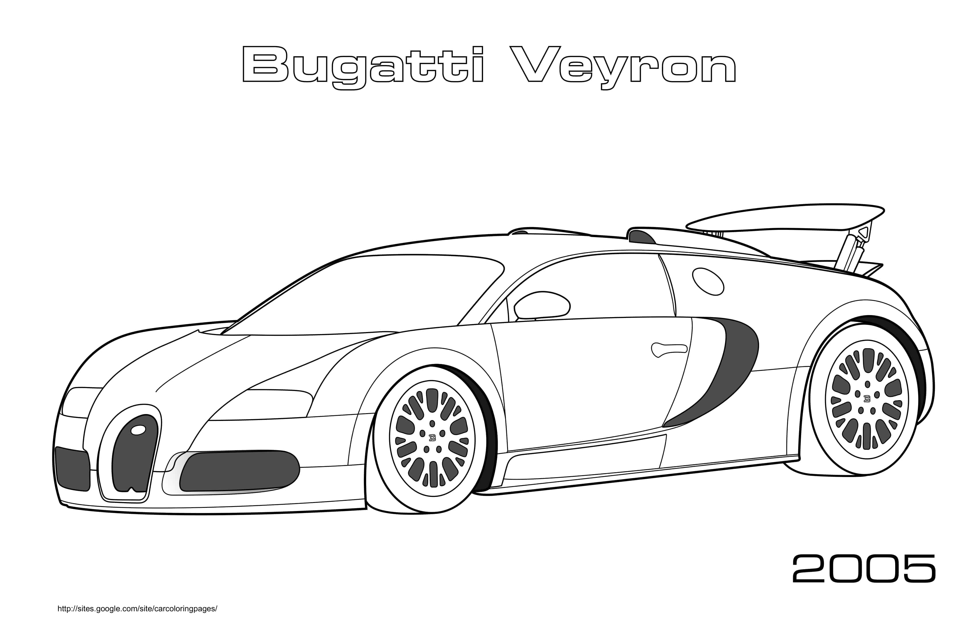 Bugatti Veyron 2005 Coloring Page