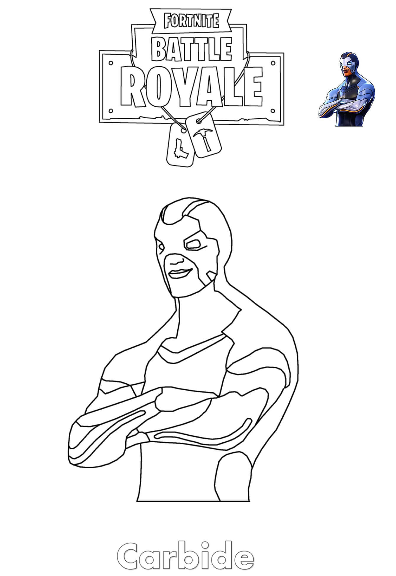 Carbide Fortnite Coloring Page