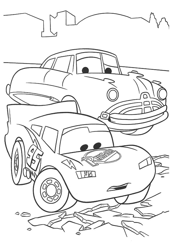 Cars The Lightning McQueen With Doc Hudson A4 Disney