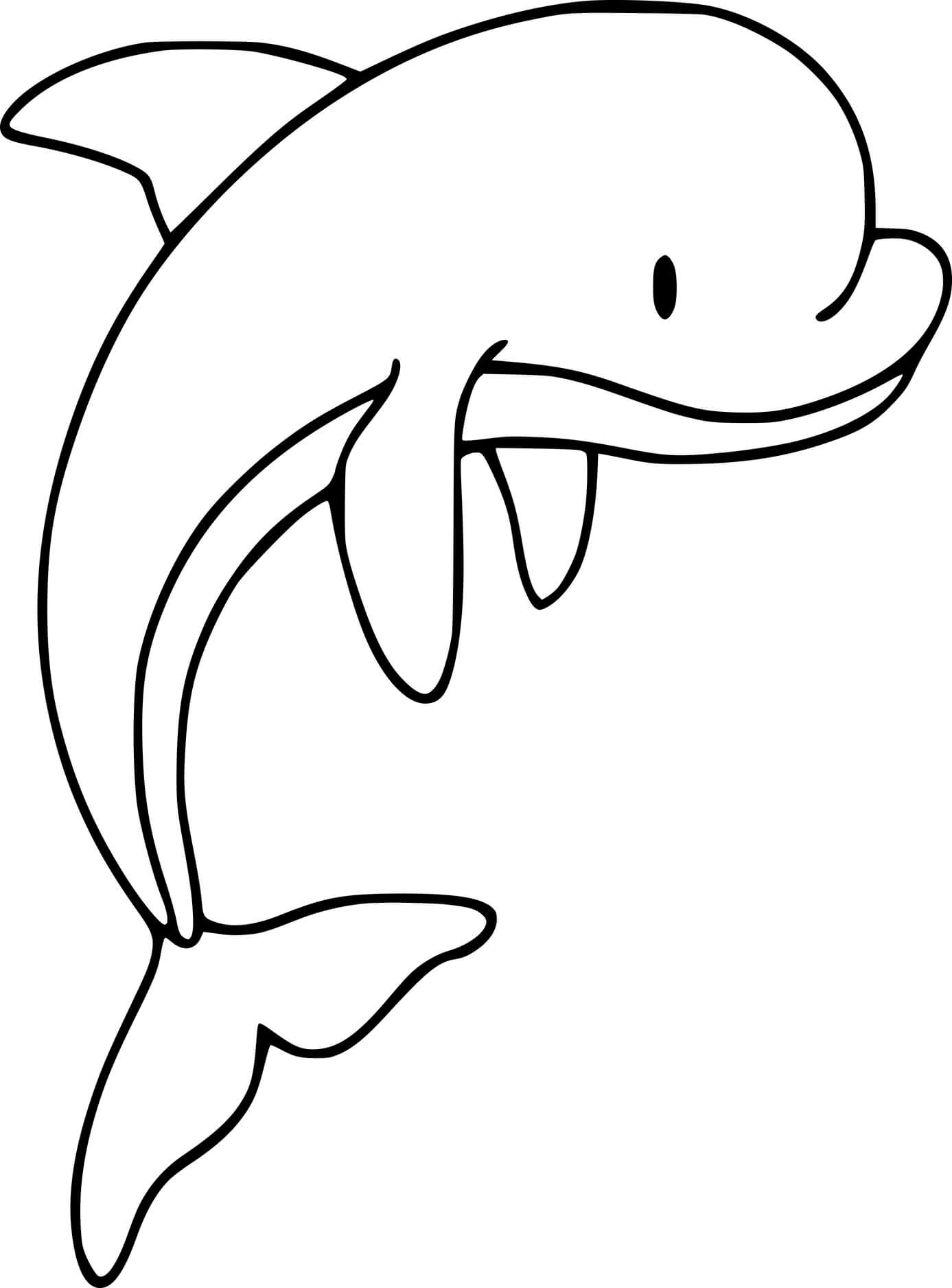 Cartoon Dolphin Jumping