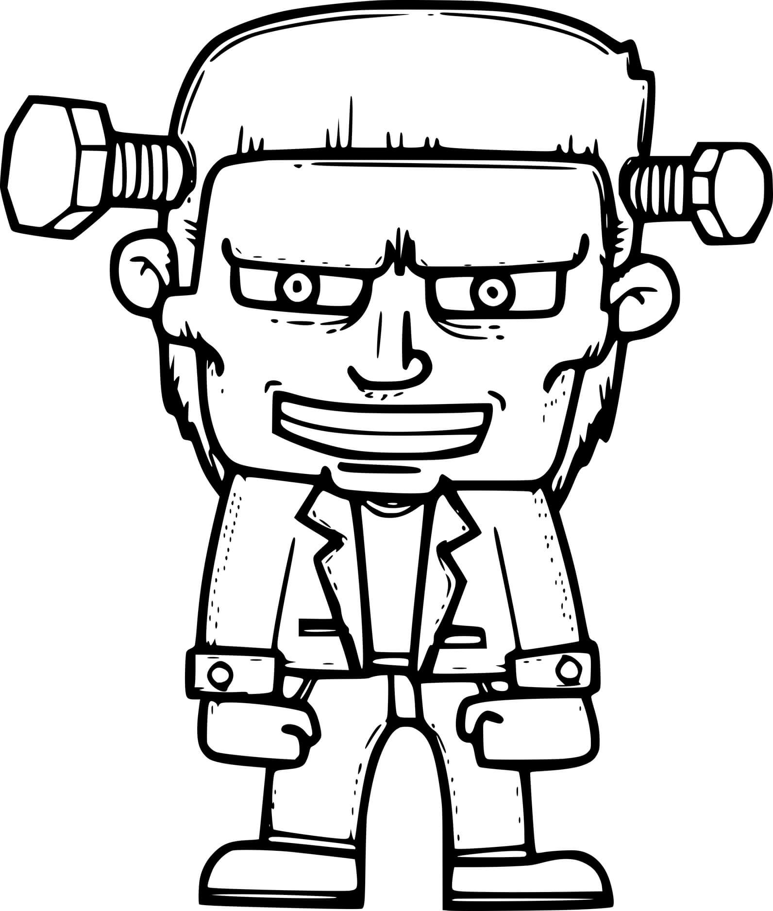 Cartoon Frankenstein In Suits