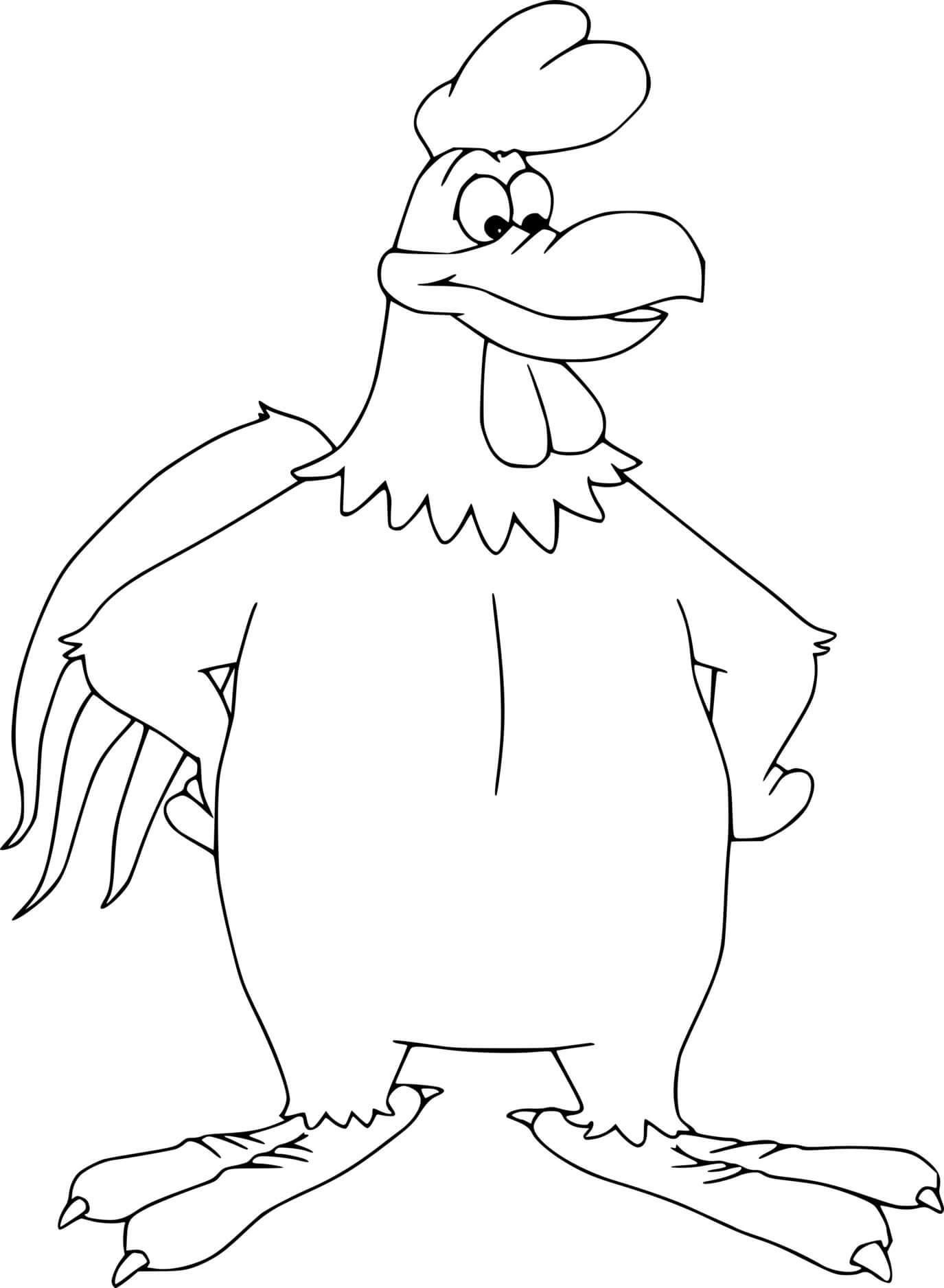 Cartoon Happy Rooster