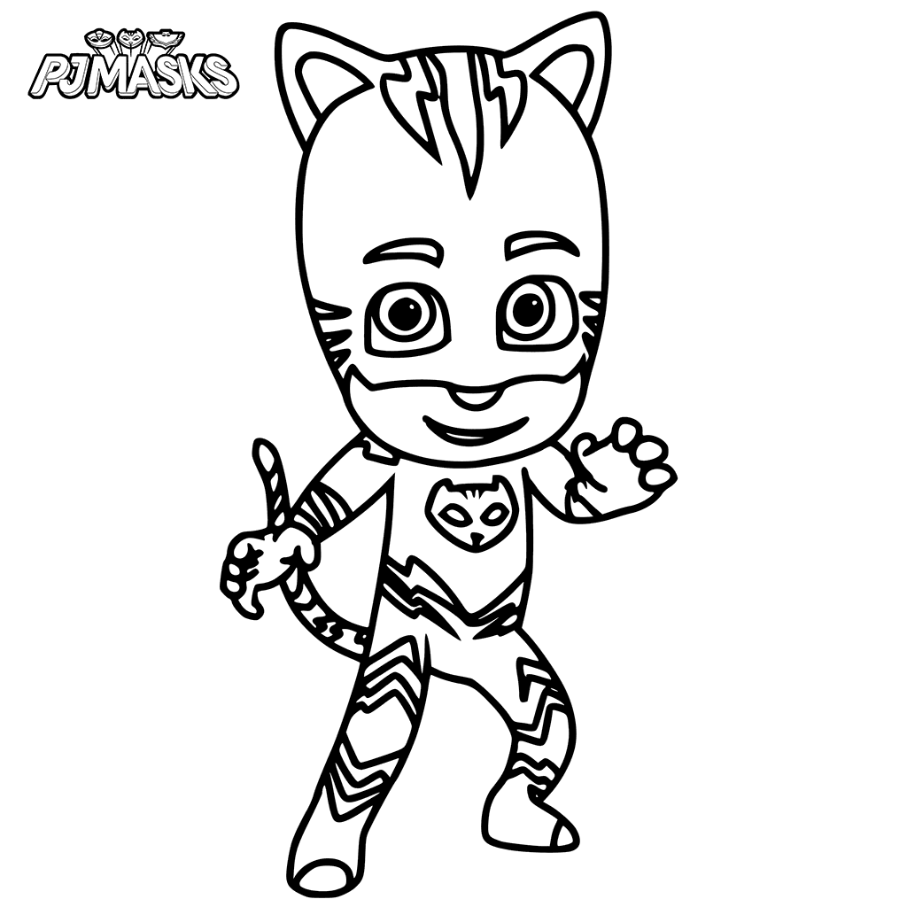 Catboy From PJ Masks Coloring Page
