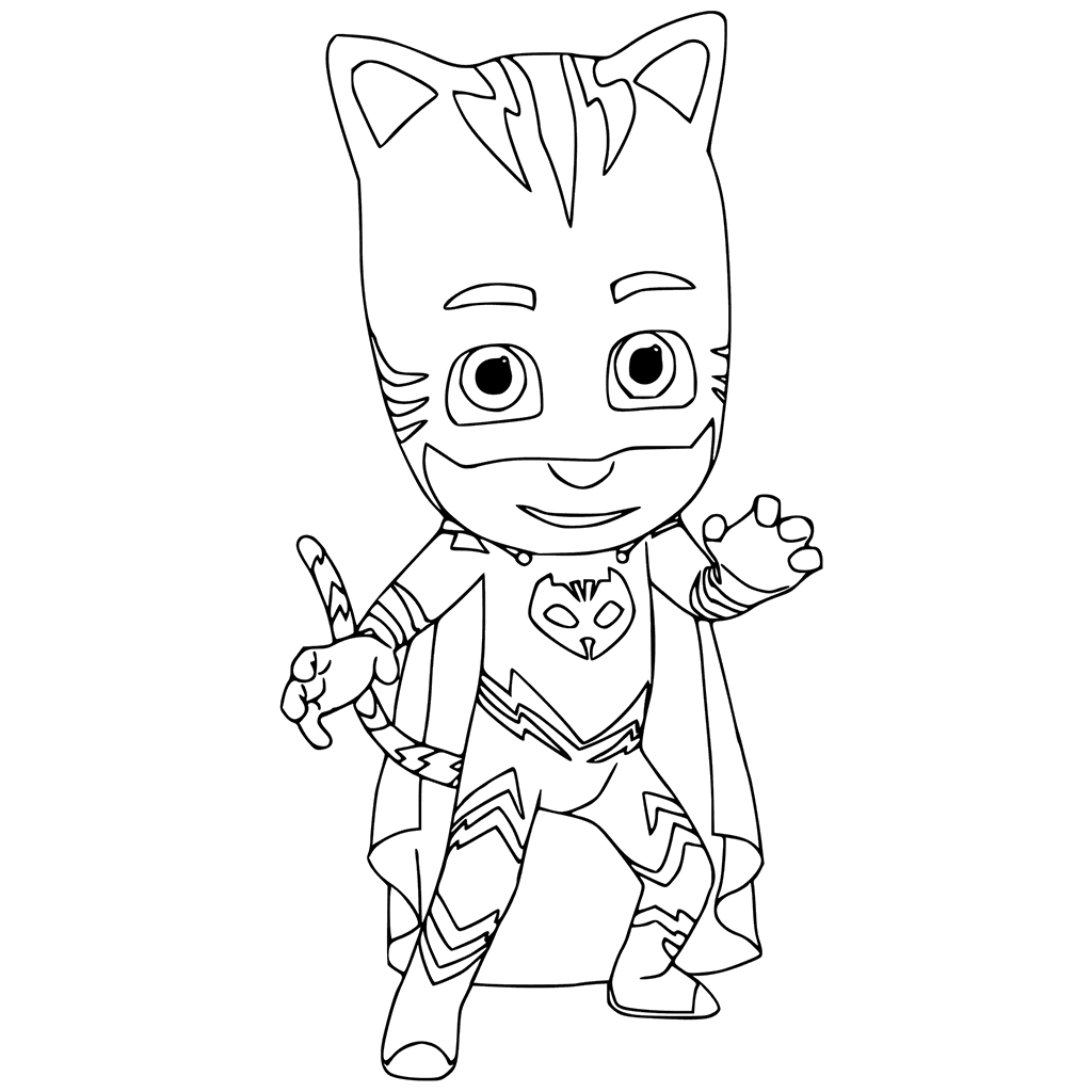 Catboy Pj Mask Coloring Page