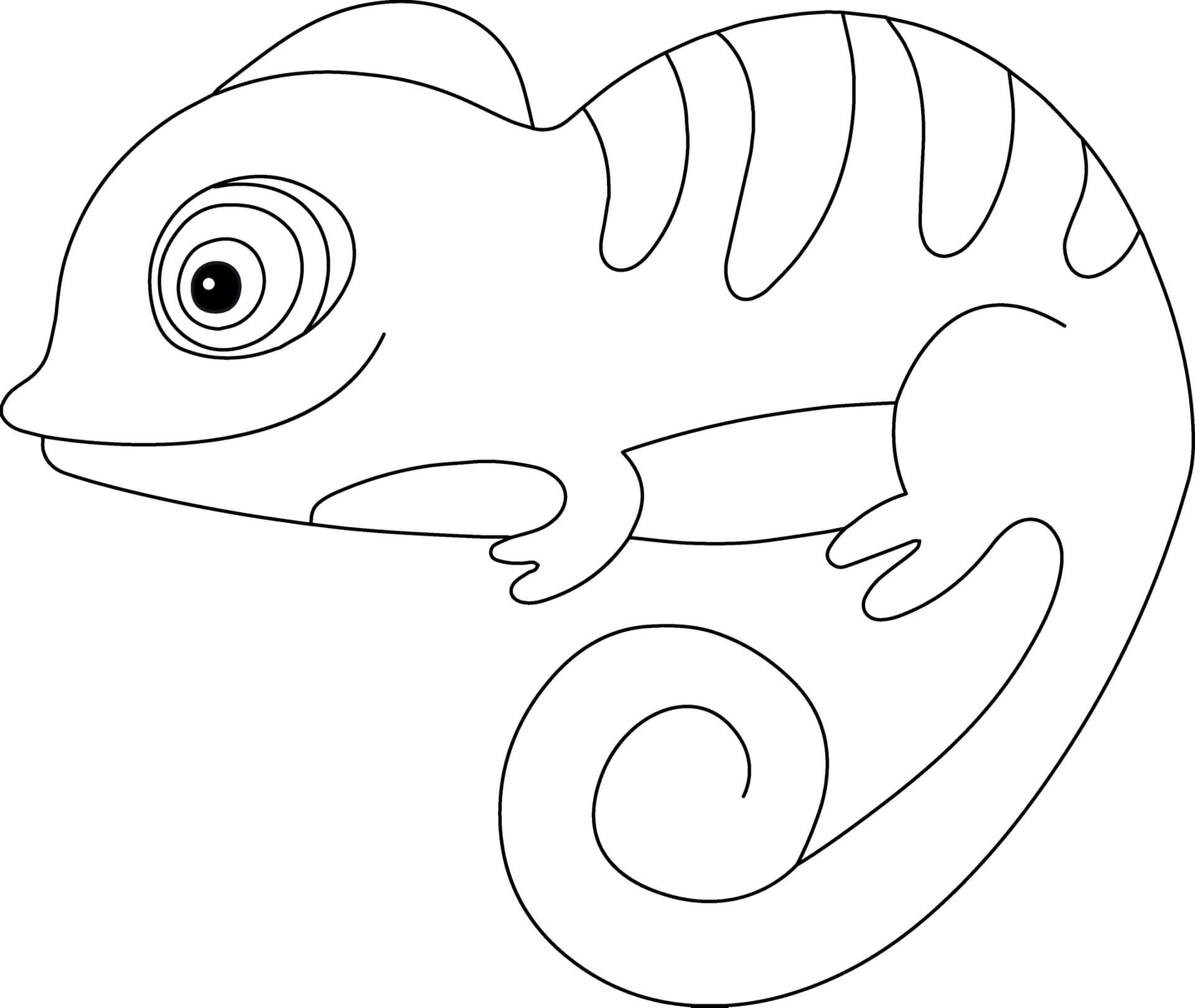 Chameleon Coloring Page