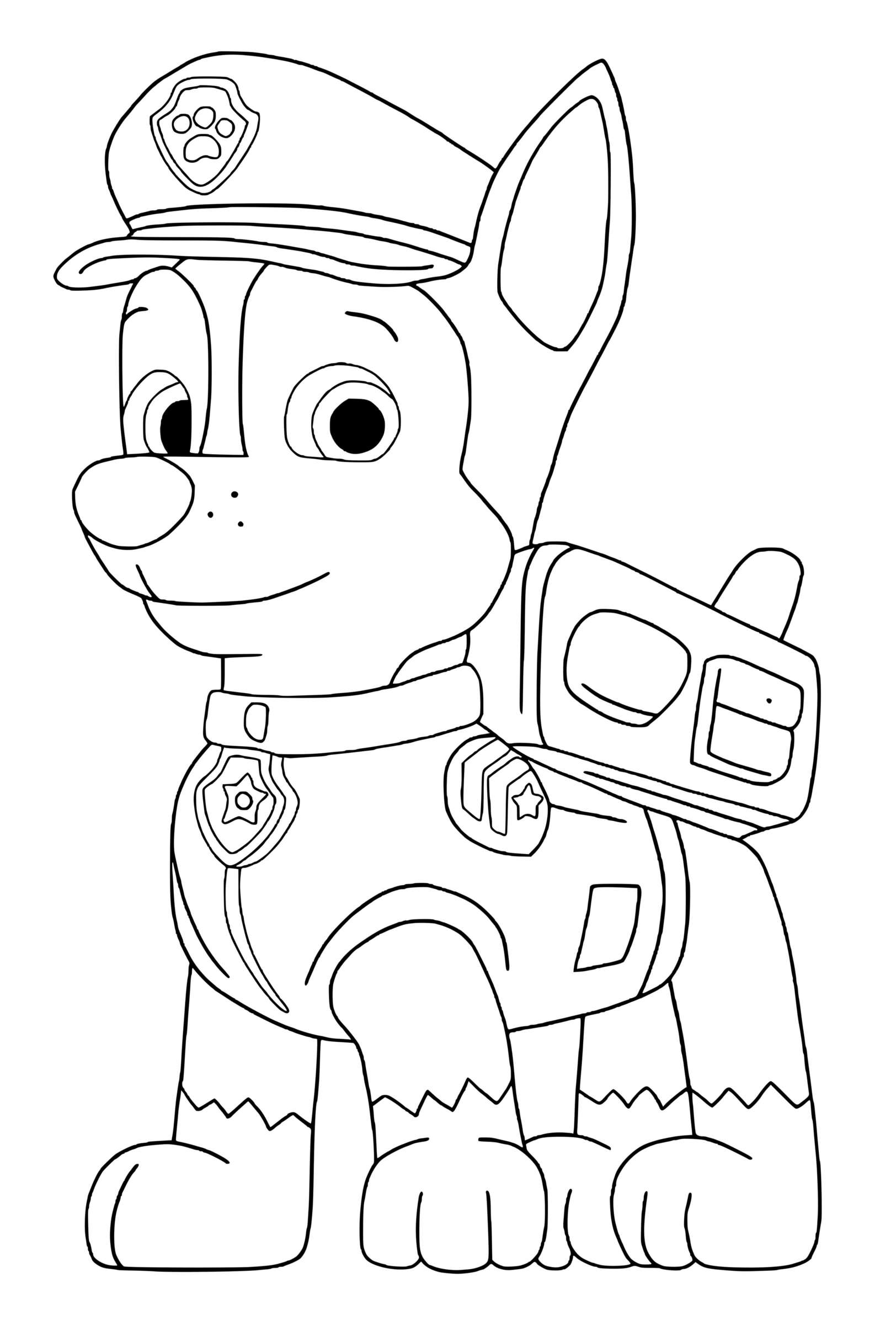 Chase German Sherpherd Puppy Coloring Page
