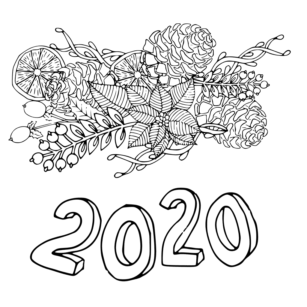 Christmas New Year Sheets Coloring Page