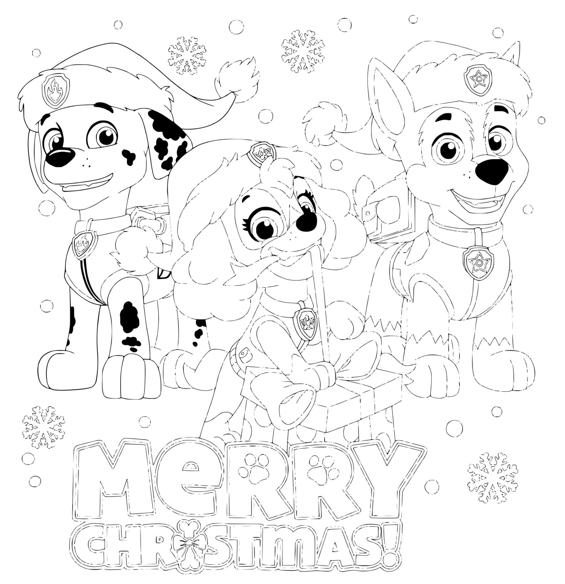 Christmas Scaled Coloring Page