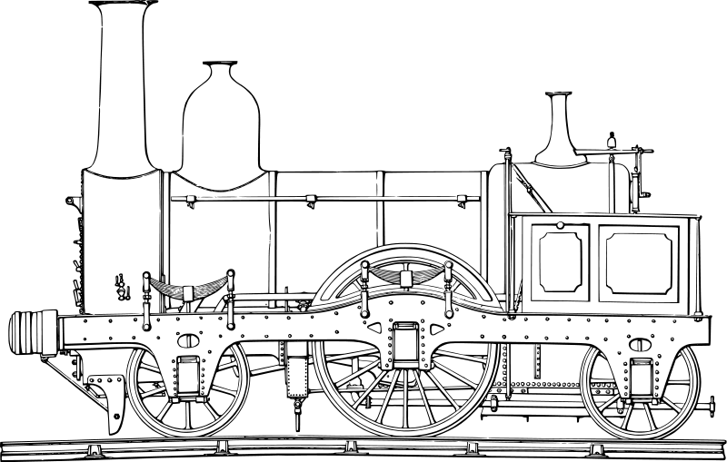 Colonial Train 5b21 Coloring Page
