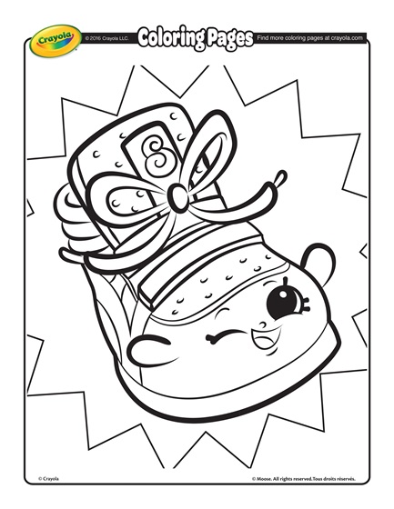 Crayola Shopkins Sneaky Wedge Coloring Page