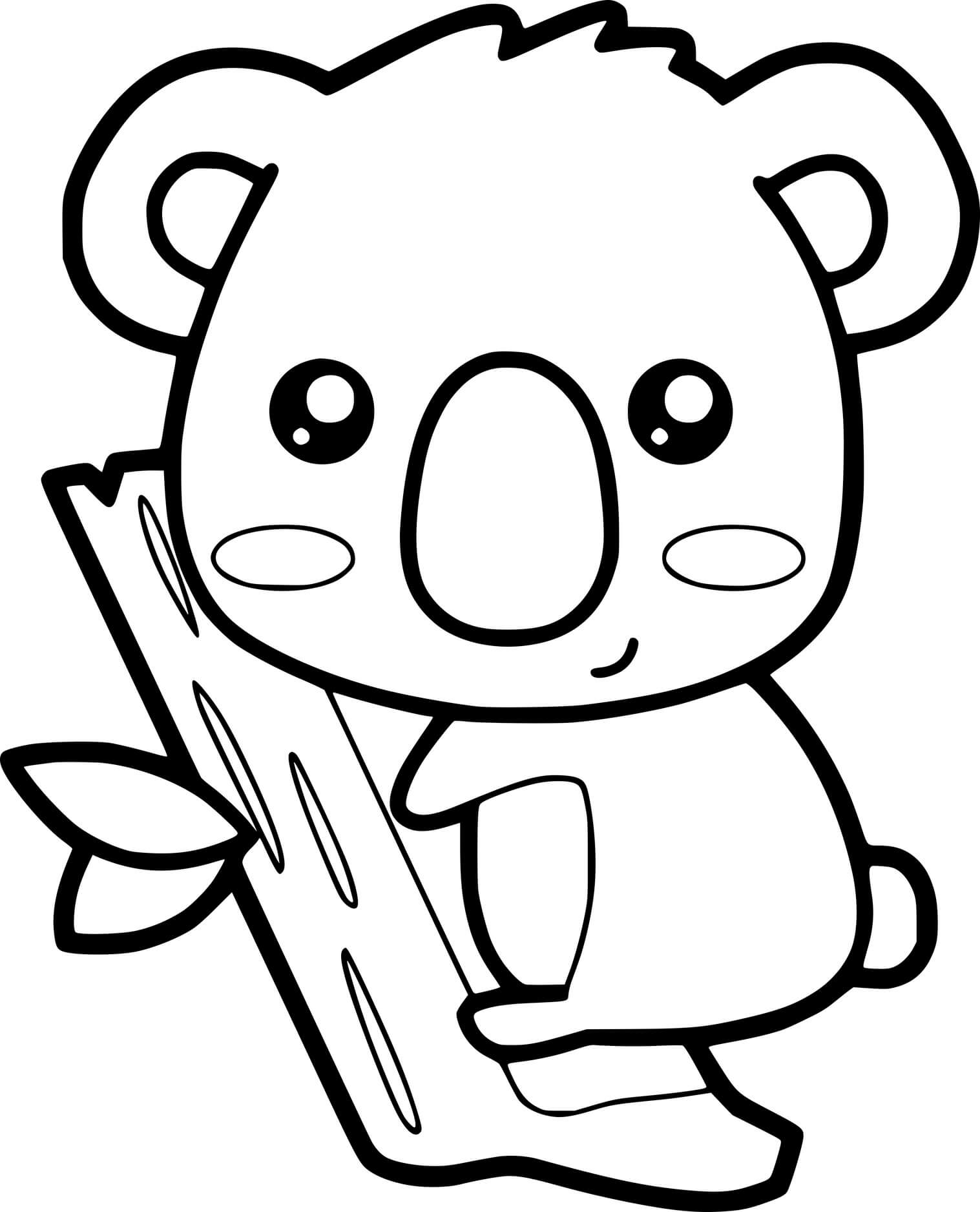 Cute Baby Koala Coloring Pages   Coloring Cool