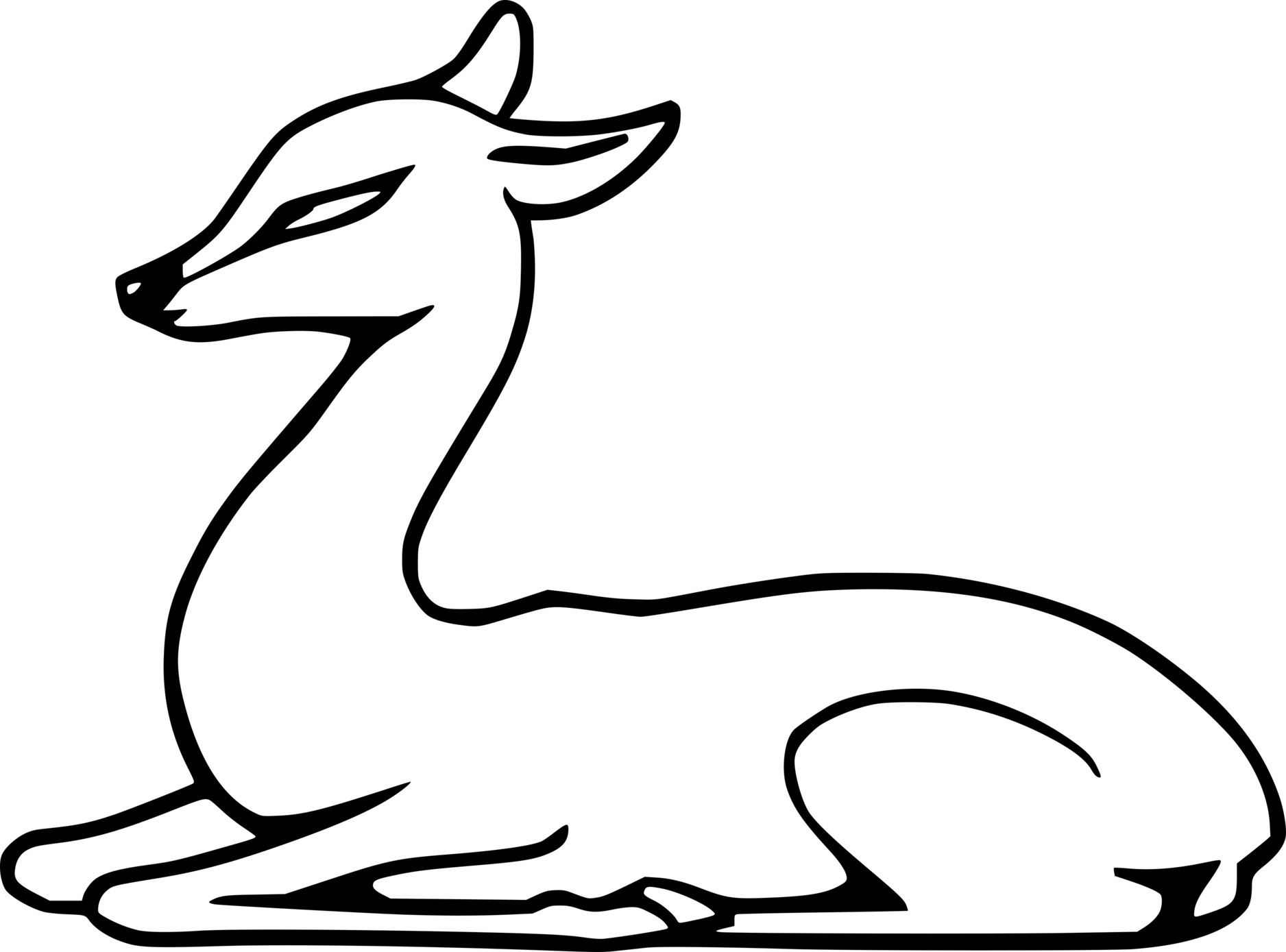 Cute Deer On The Ground Coloring Page