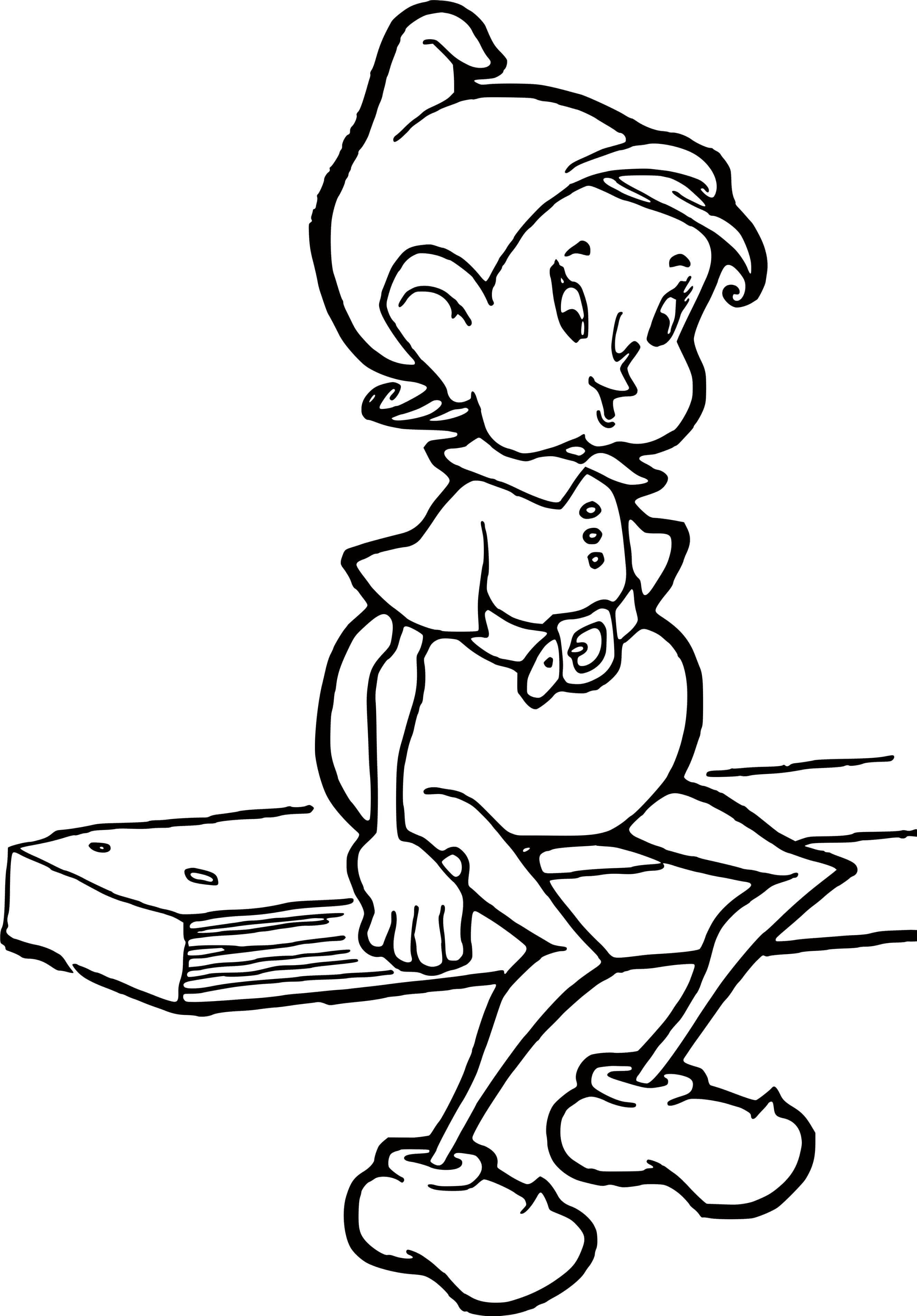 Cute Elf On The Shelf Coloring Page