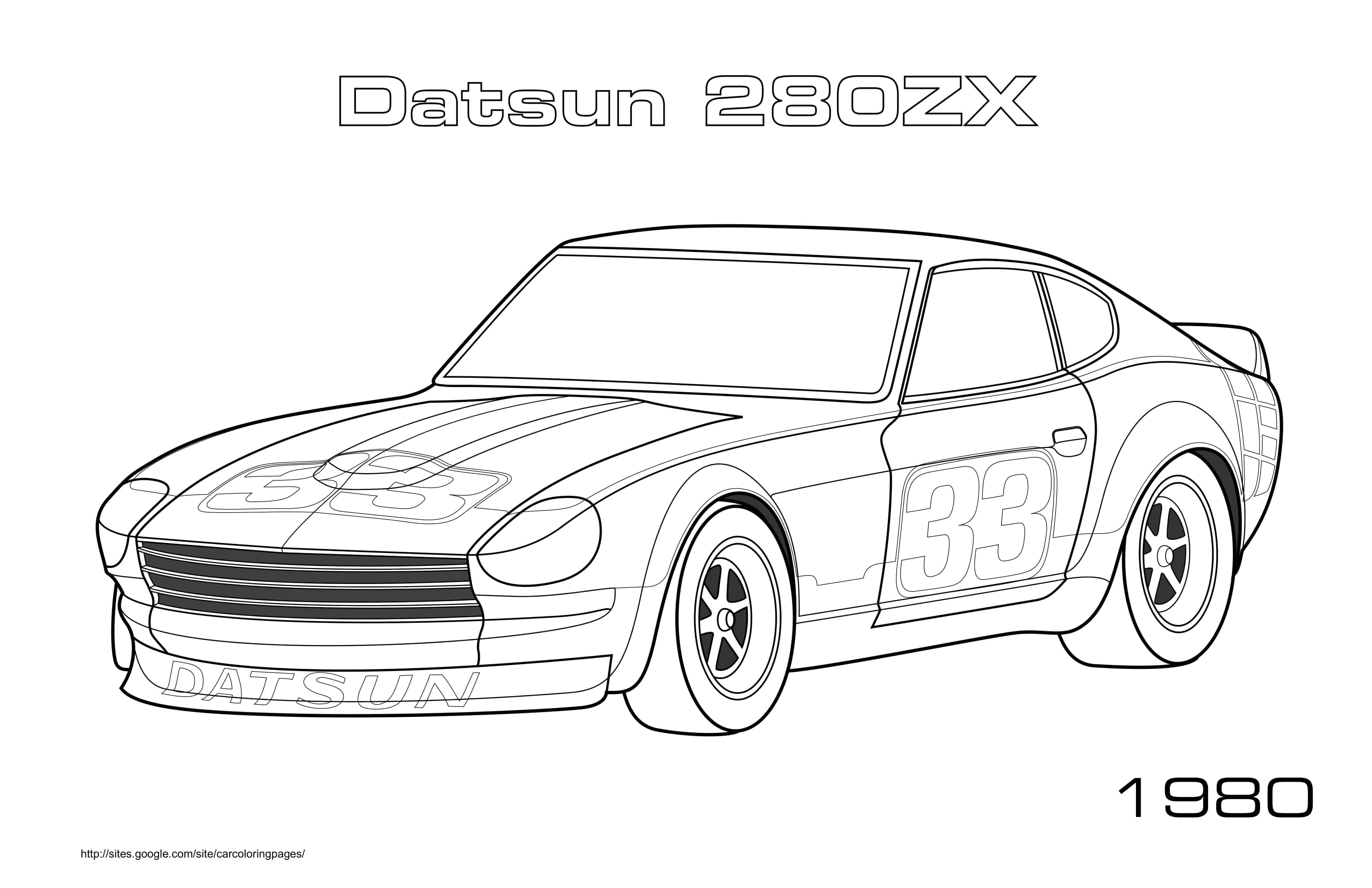 Datsun 280zx 1980 Coloring Page