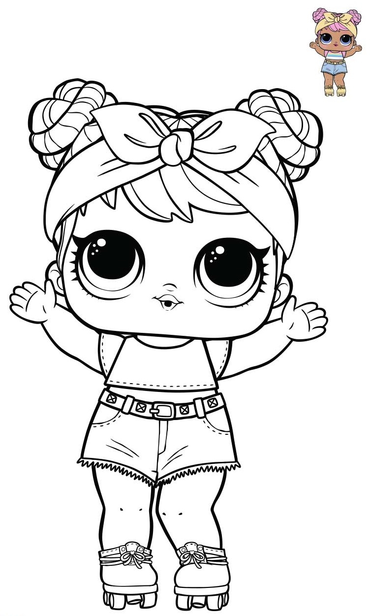 Dawn Lol Doll From Opposites Bluc Series 3 Wave Coloring Page