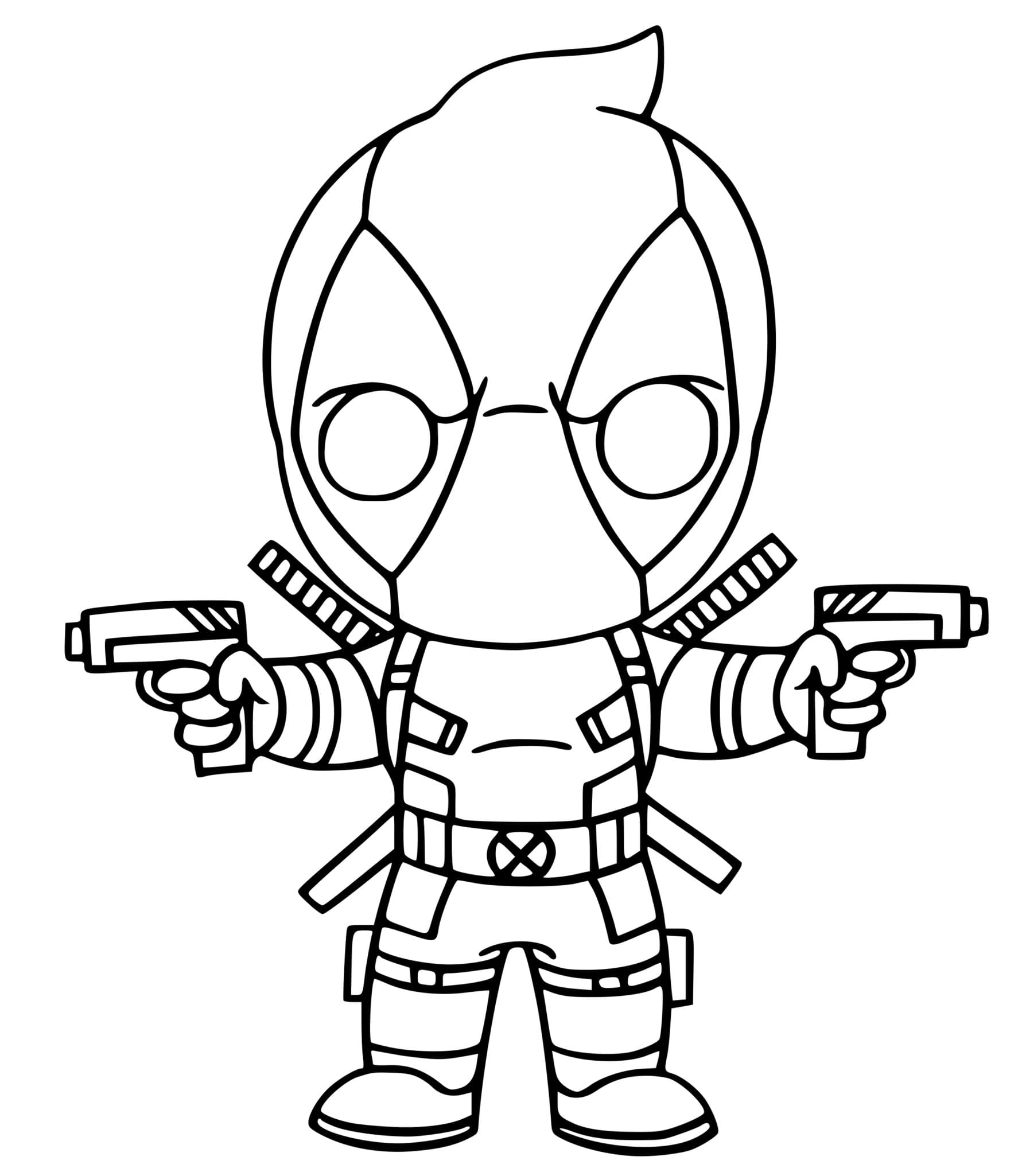 Deadpool Fortnite X Force Skin Coloring Page