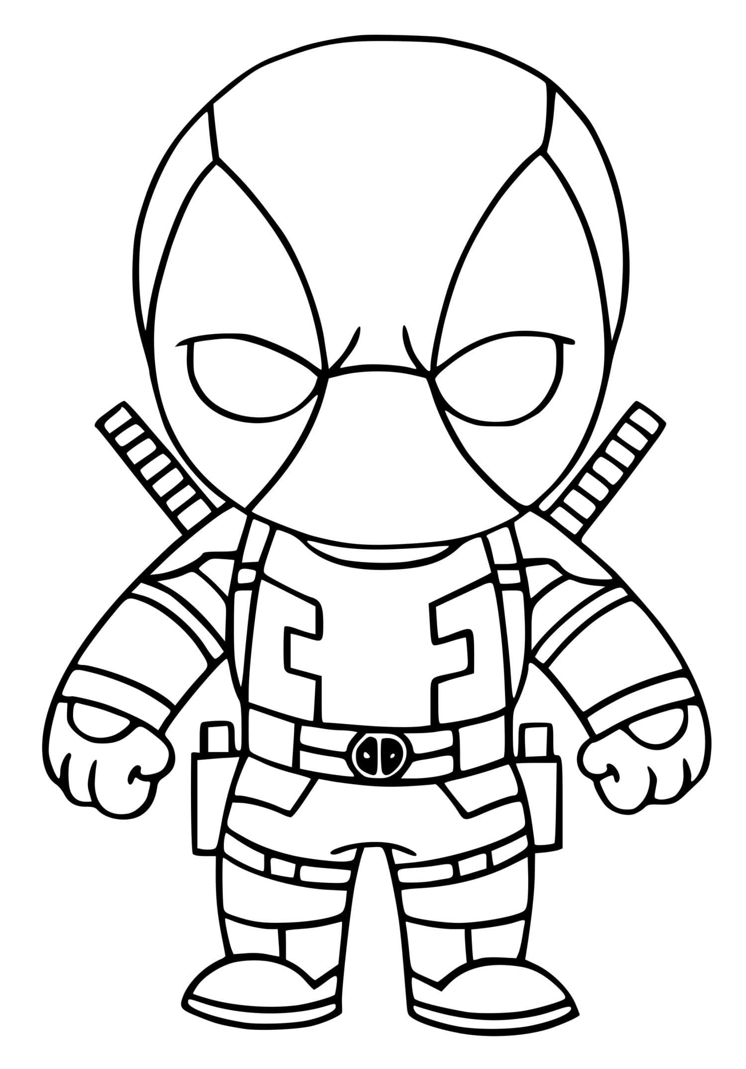 Deadpool Fortnite Coloring Page