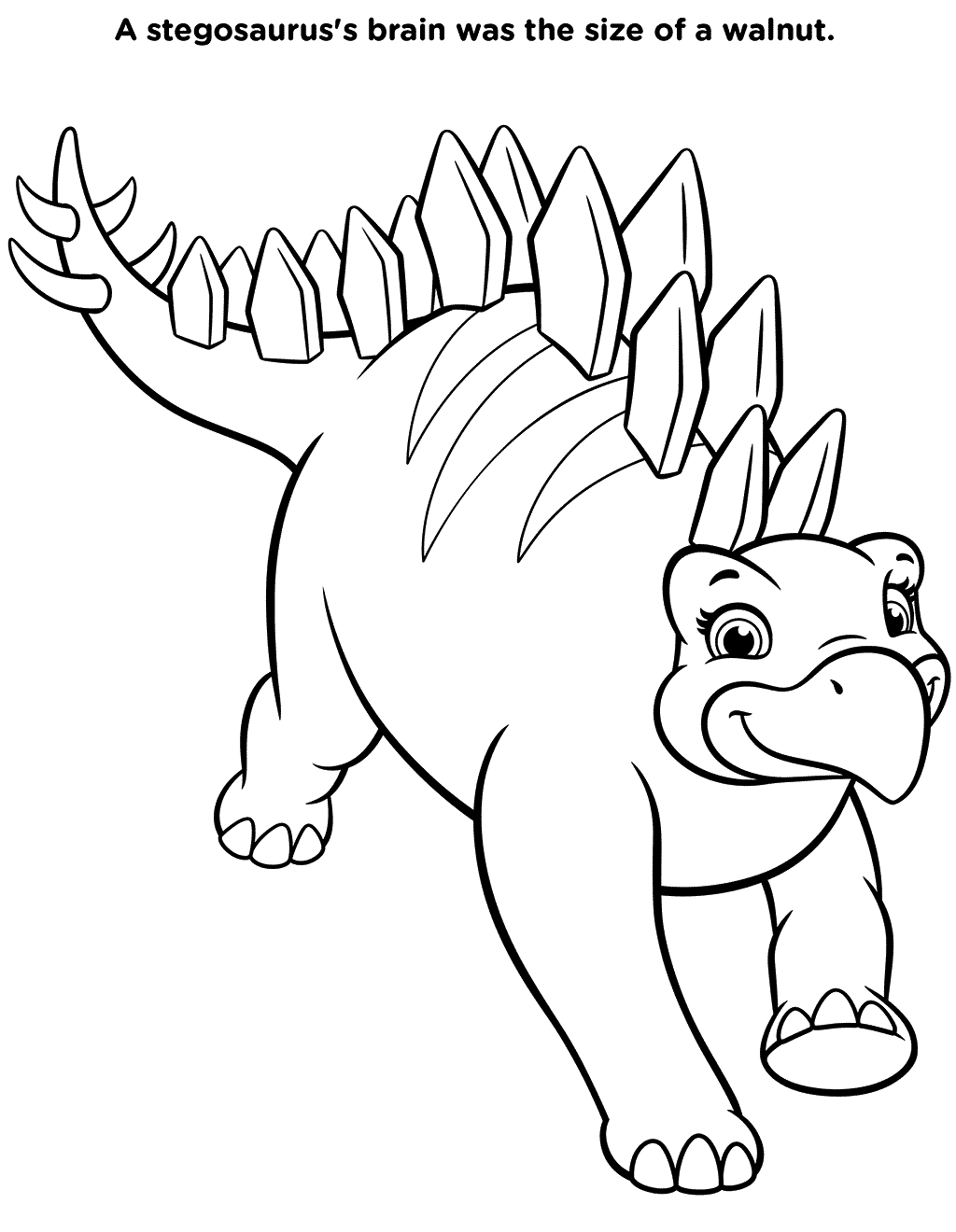 Dinosaur Stegosaurus From Dino Rescue Page Coloring Page