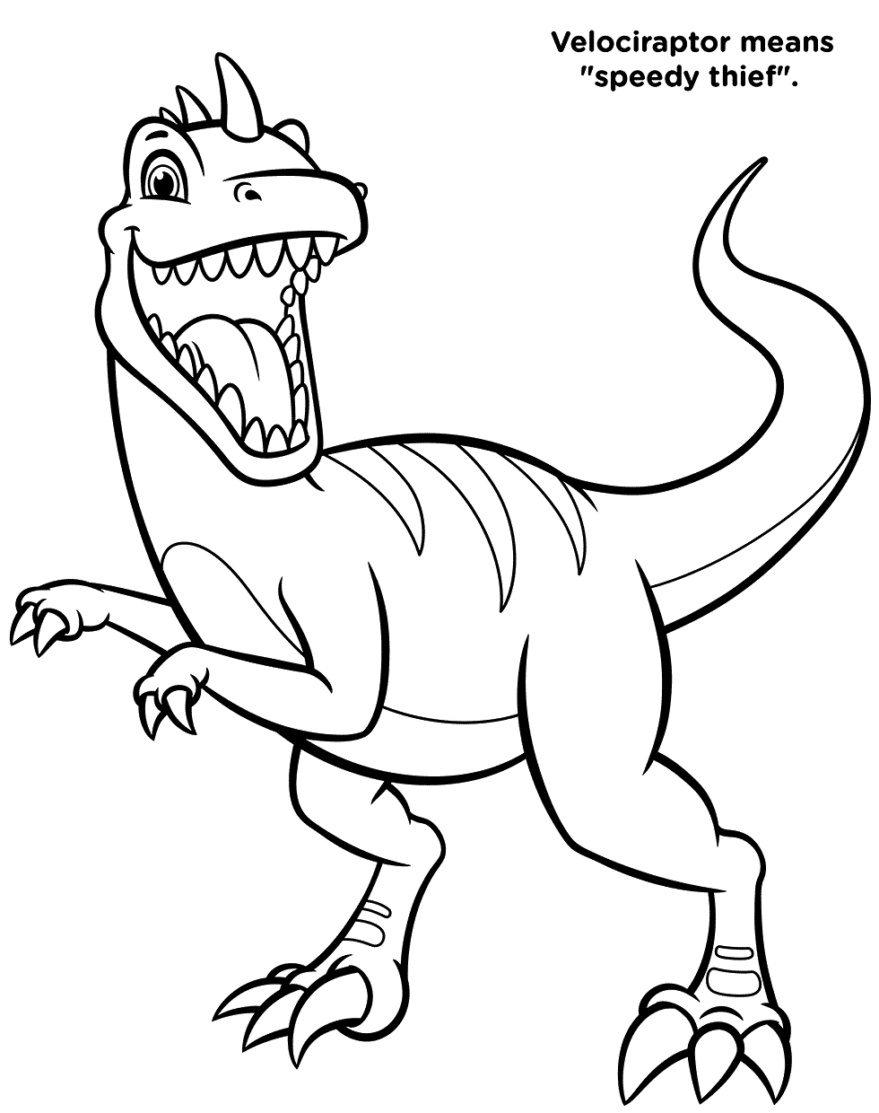 Dinosaur Velociraptor From PAW Patrol Season 7 Coloring Page
