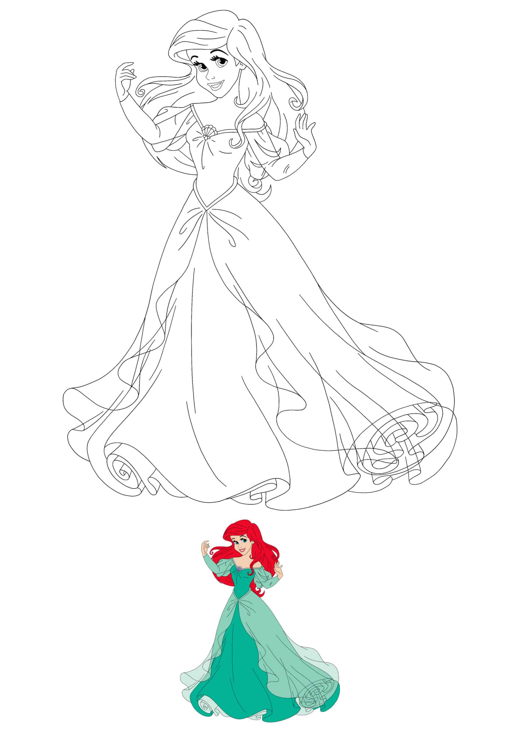 Disney Princess Ariel Coloring Page