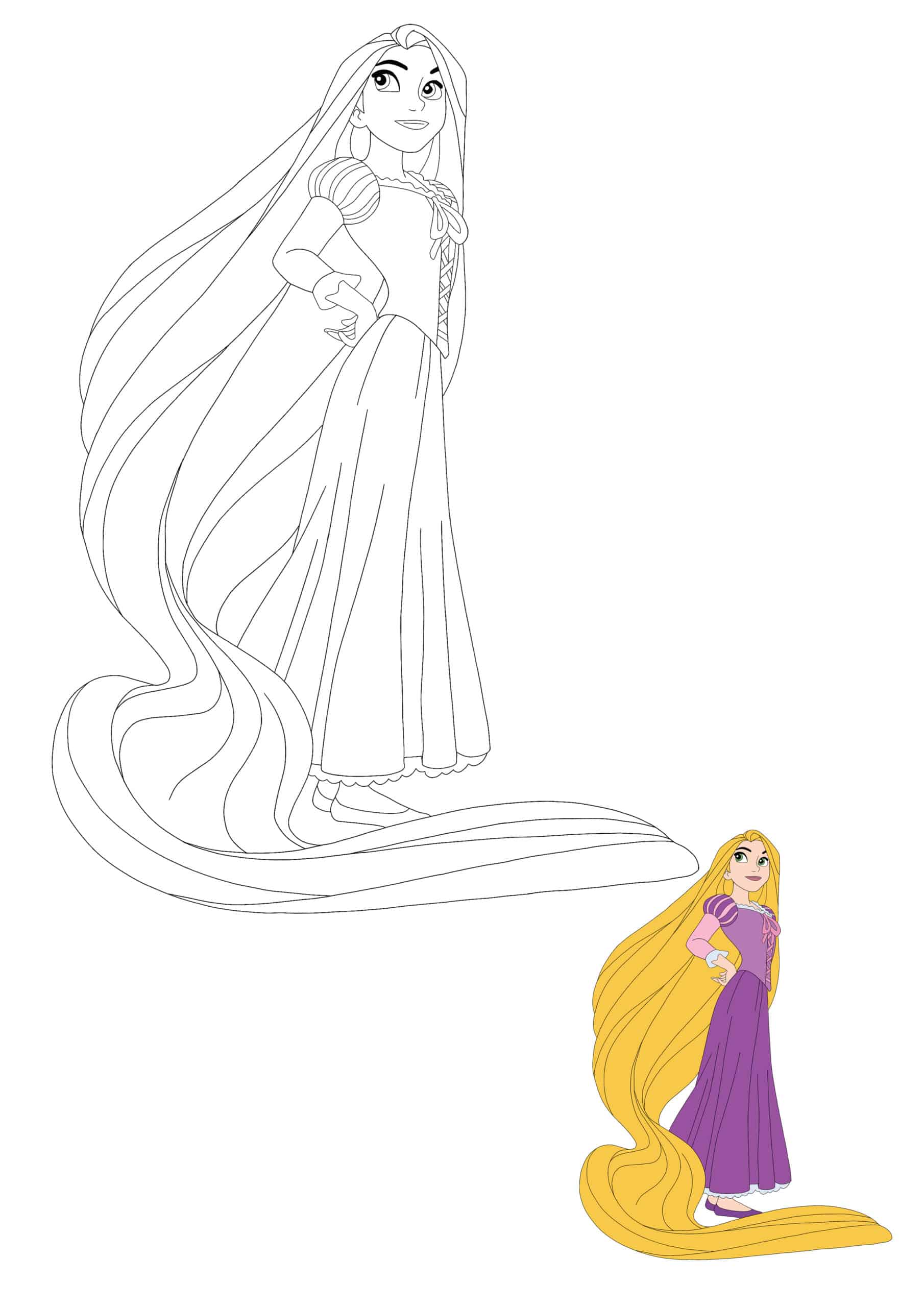 Disney Princess Rapunzel Coloring Page